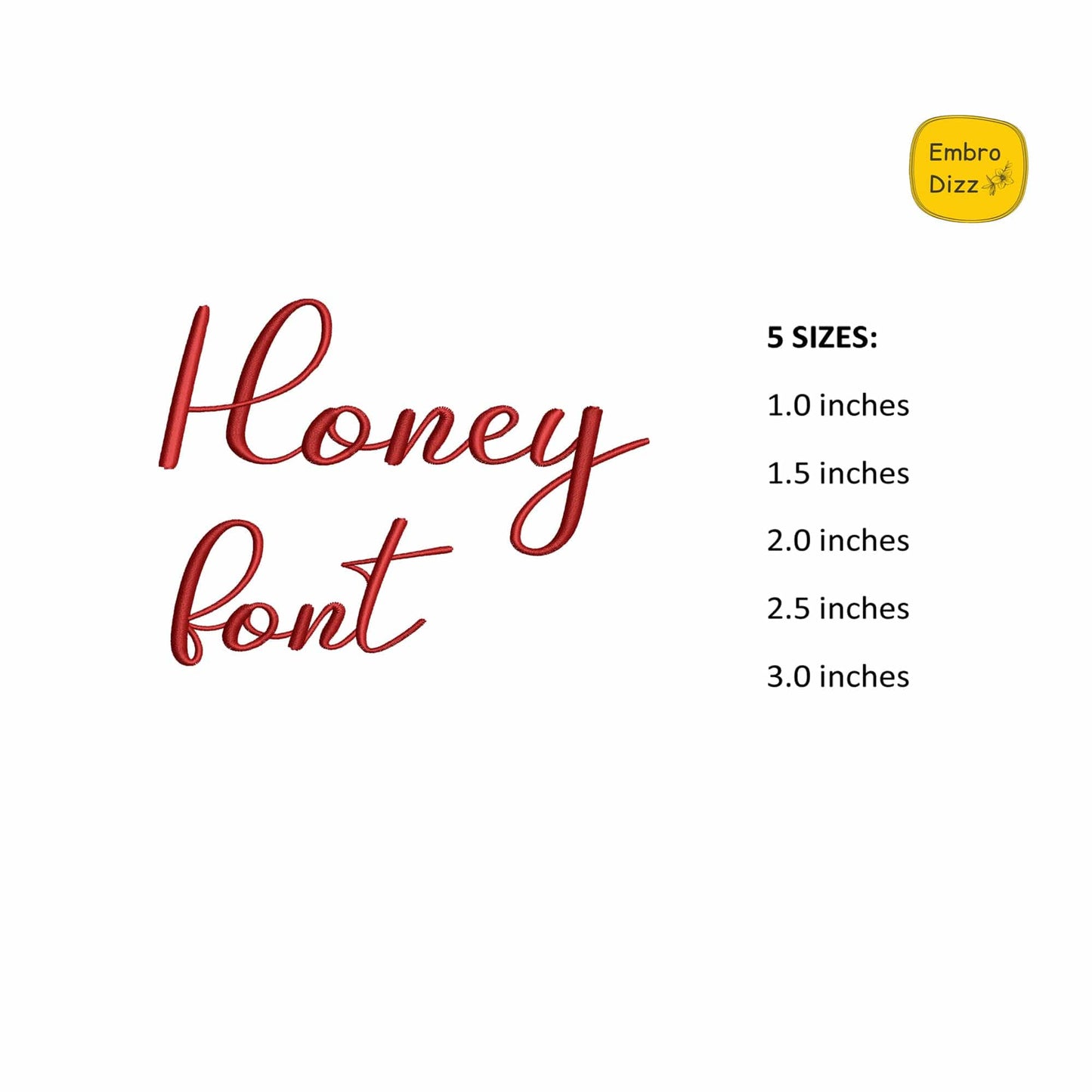 Honey - Embroidery font