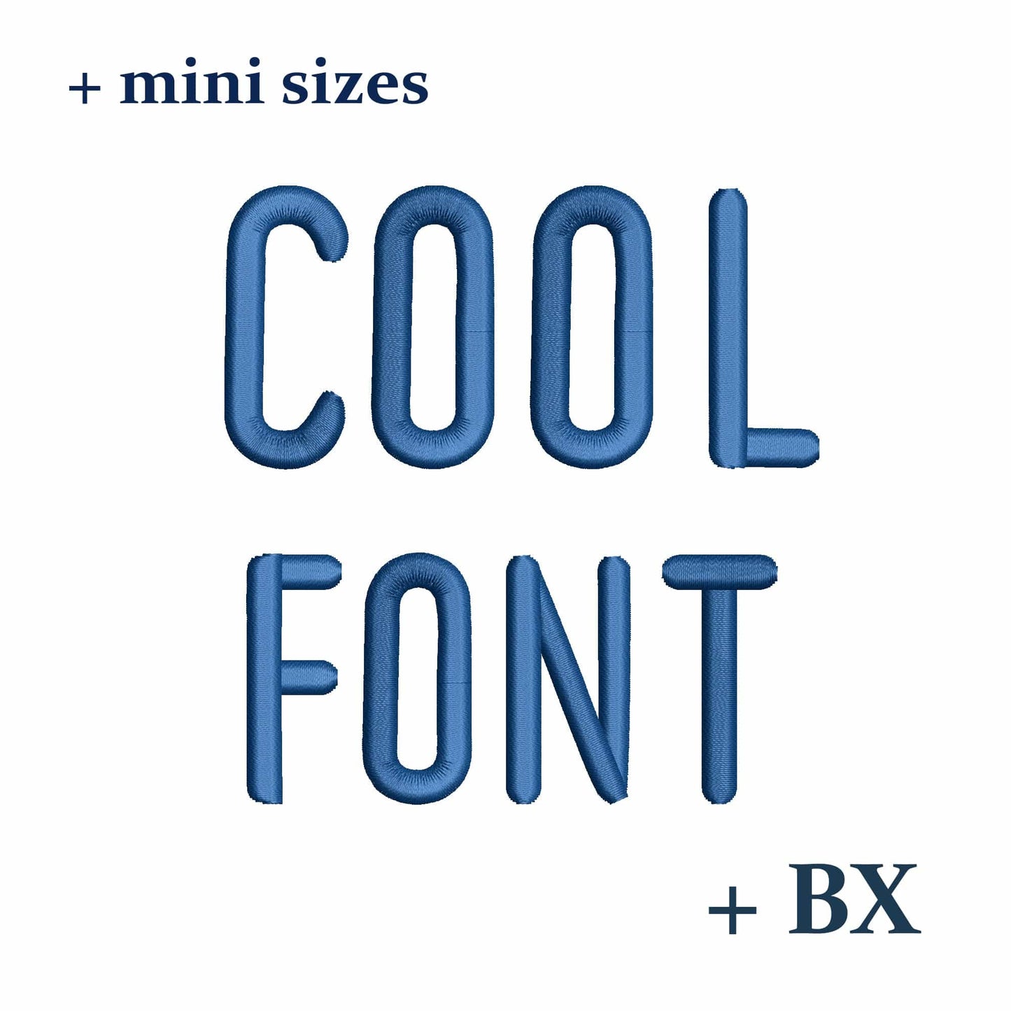 Cool - Mini embroidery font
