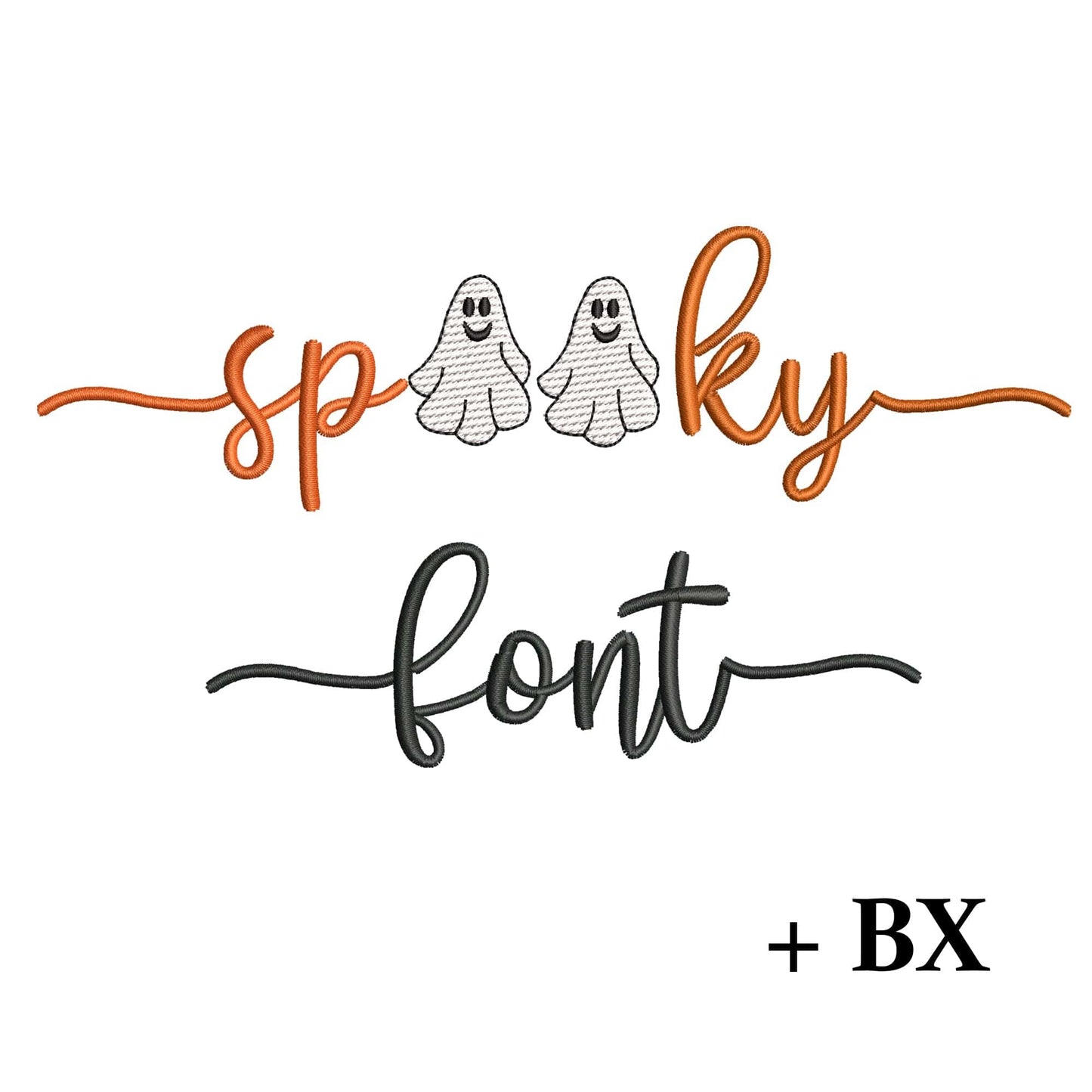 Spooky with tails - Embroidery font