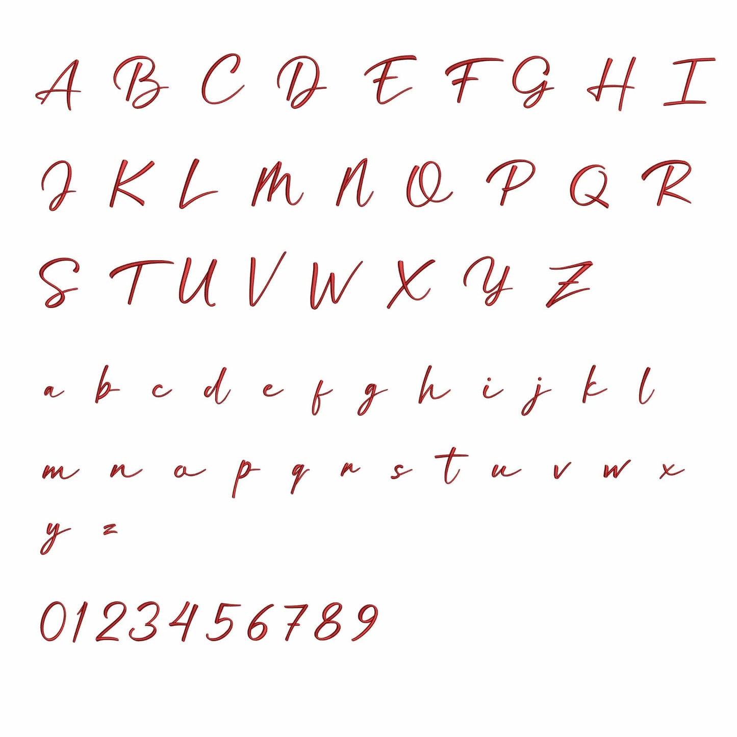 Boheme - Embroidery font