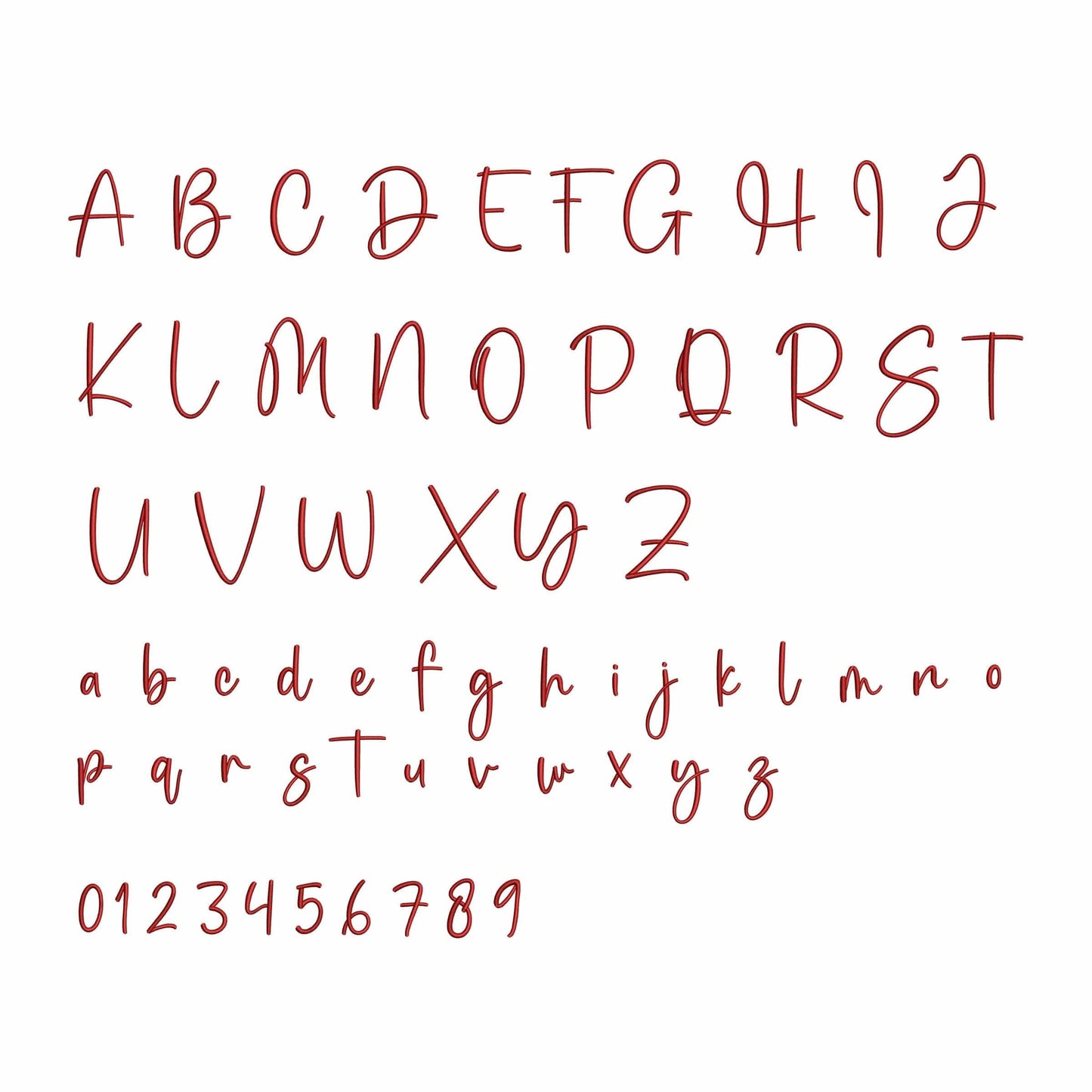 My story - Embroidery font