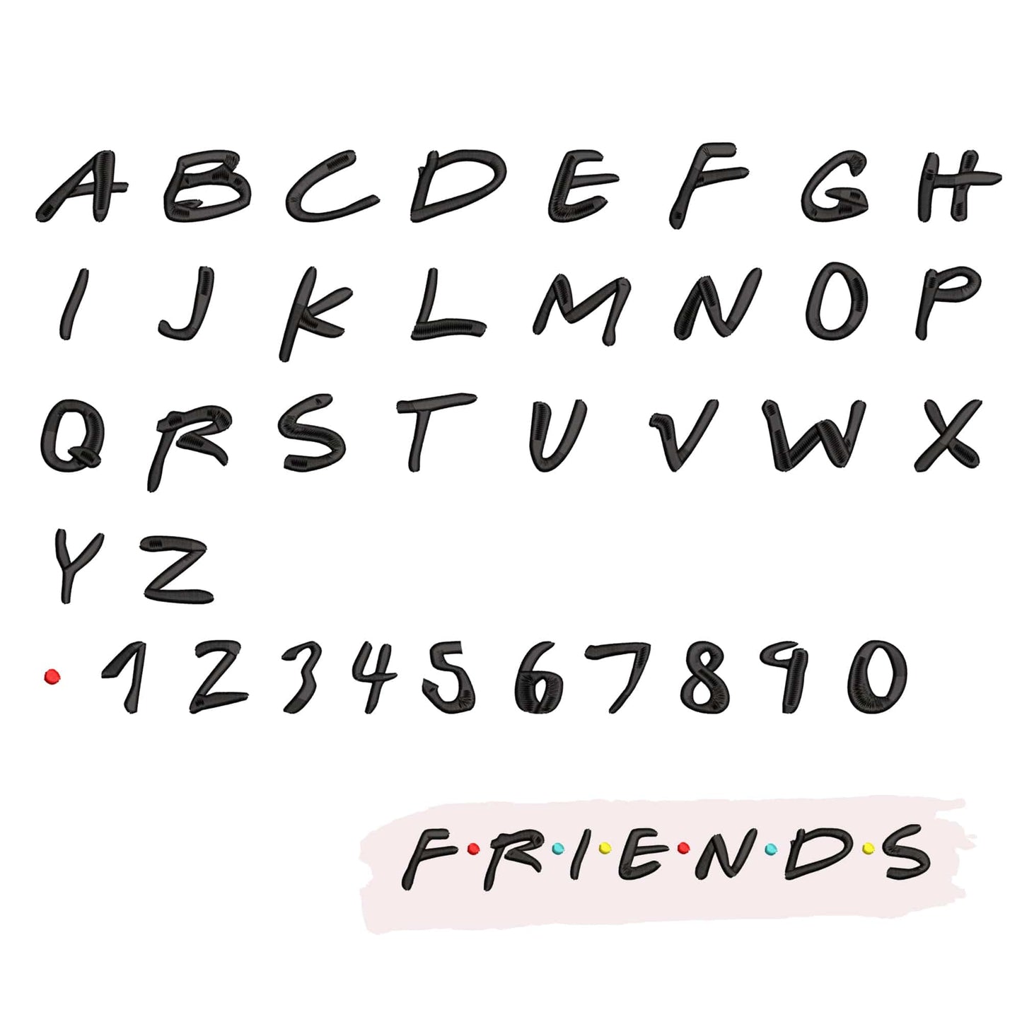 10 Funny embroidery fonts bundle