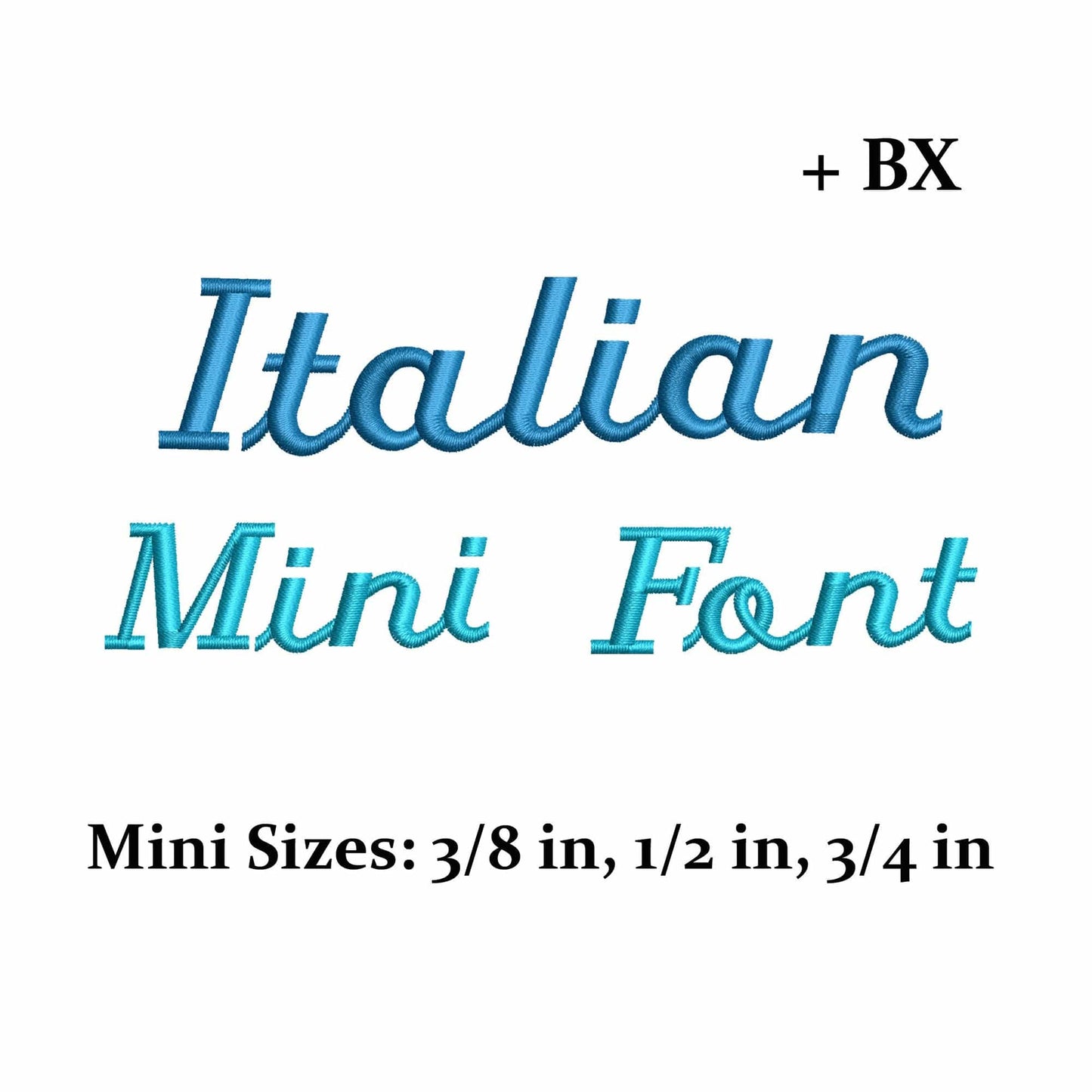Italian - Mini embroidery font