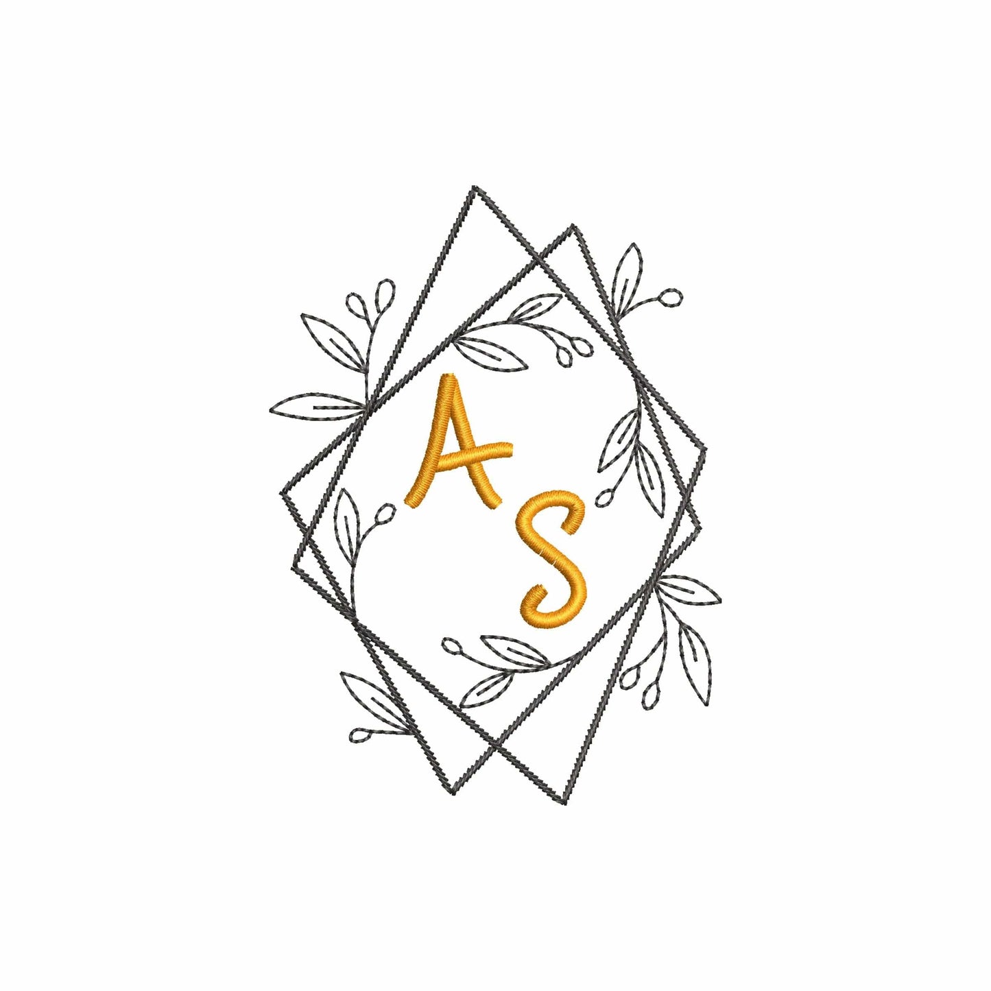 Floral frame - Embroidery design