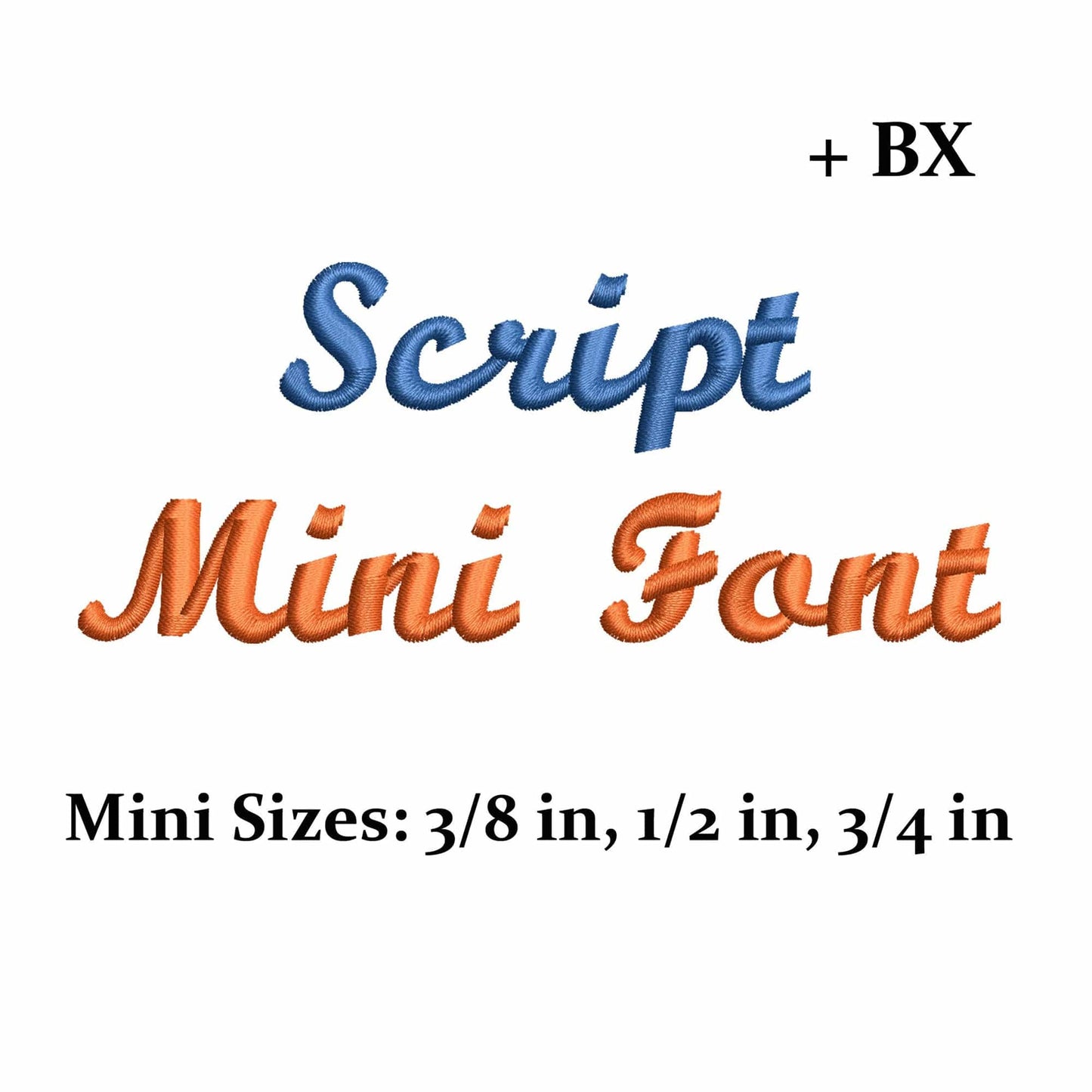 Script - Mini embroidery font