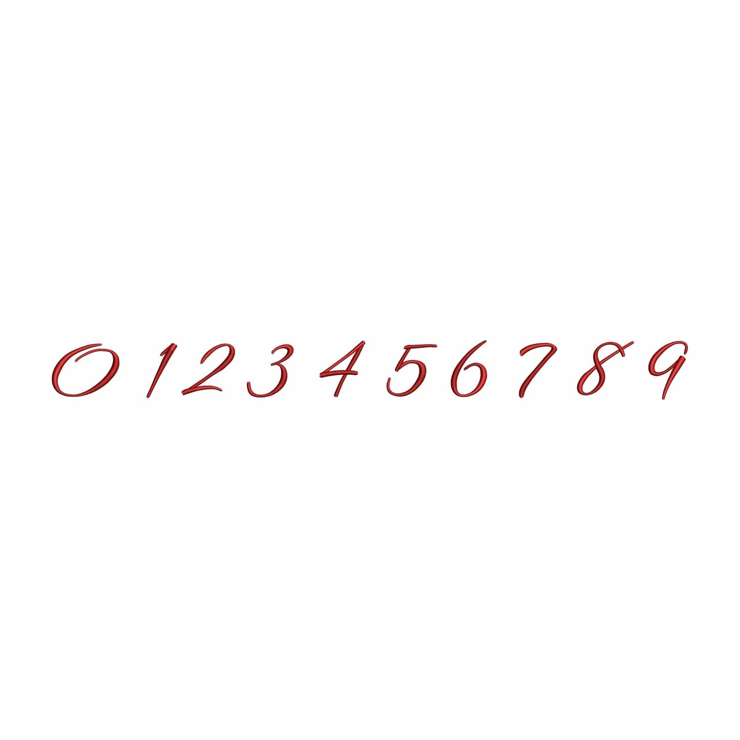 modern embroidery font numbers