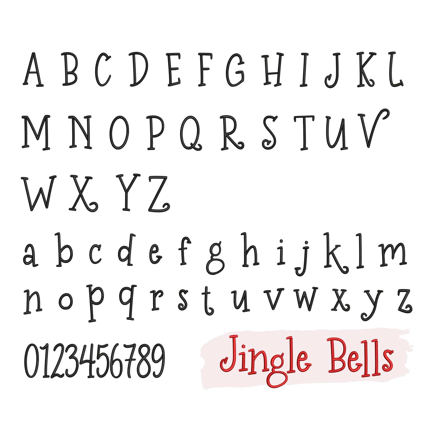 10 Christmas embroidery fonts bundle