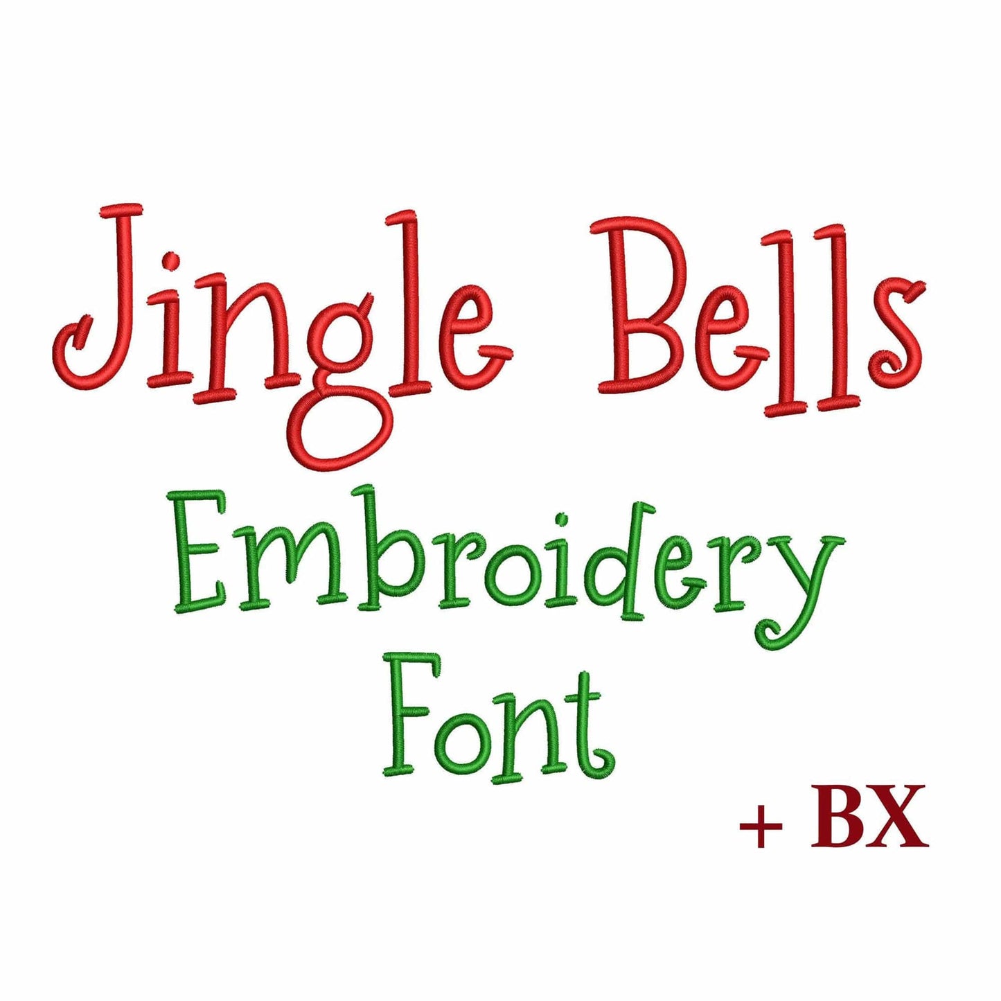 Jingle Bells - Serif embroidery font