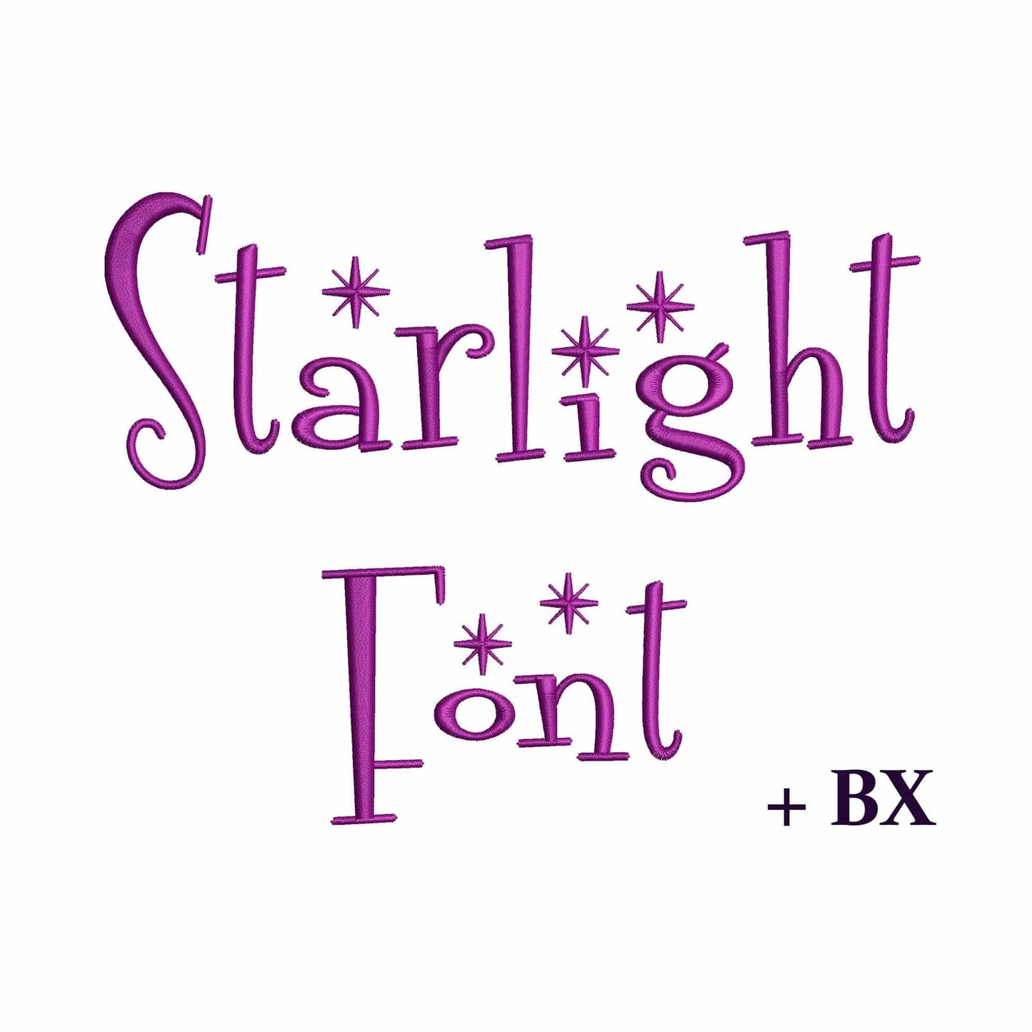 Starlight - Embroidery font