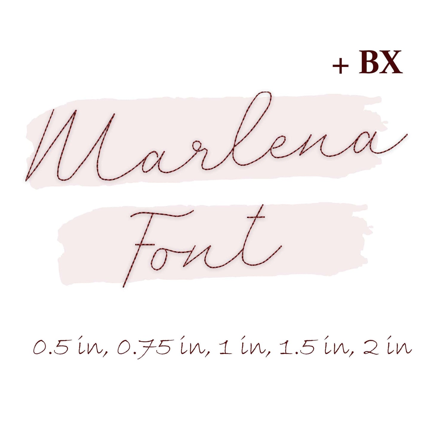 Marlena - Bean stitch Embroidery font