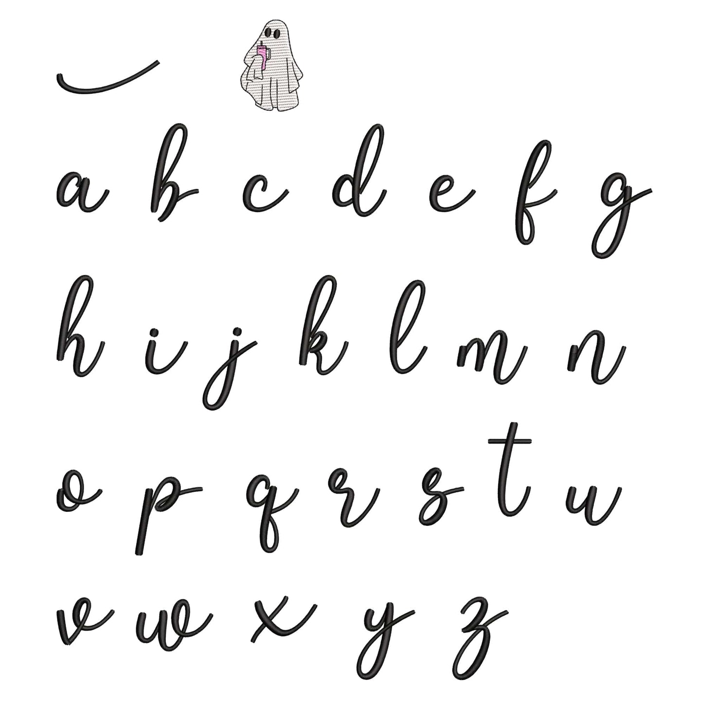Ghosty with tails - Embroidery font