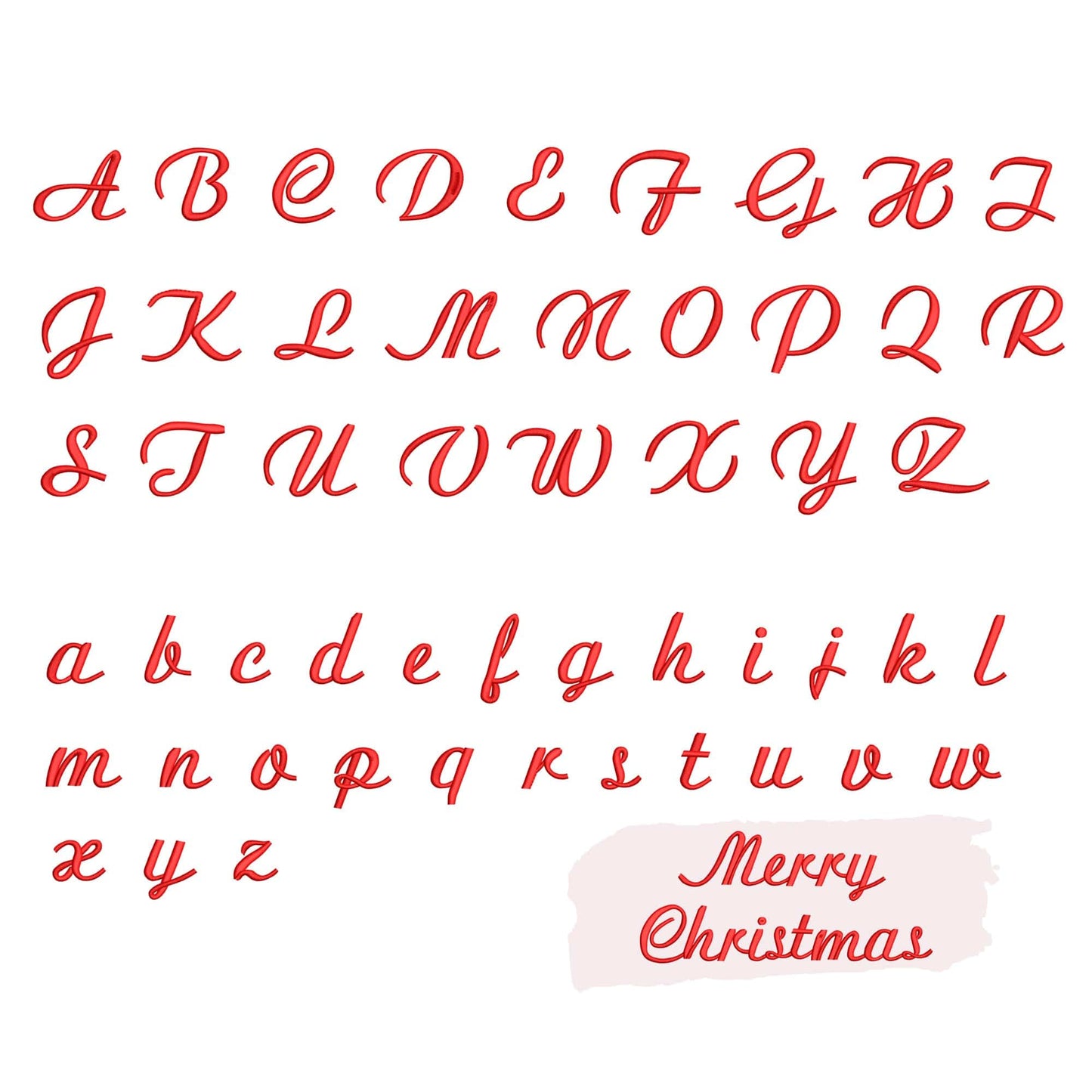 10 Christmas embroidery fonts bundle