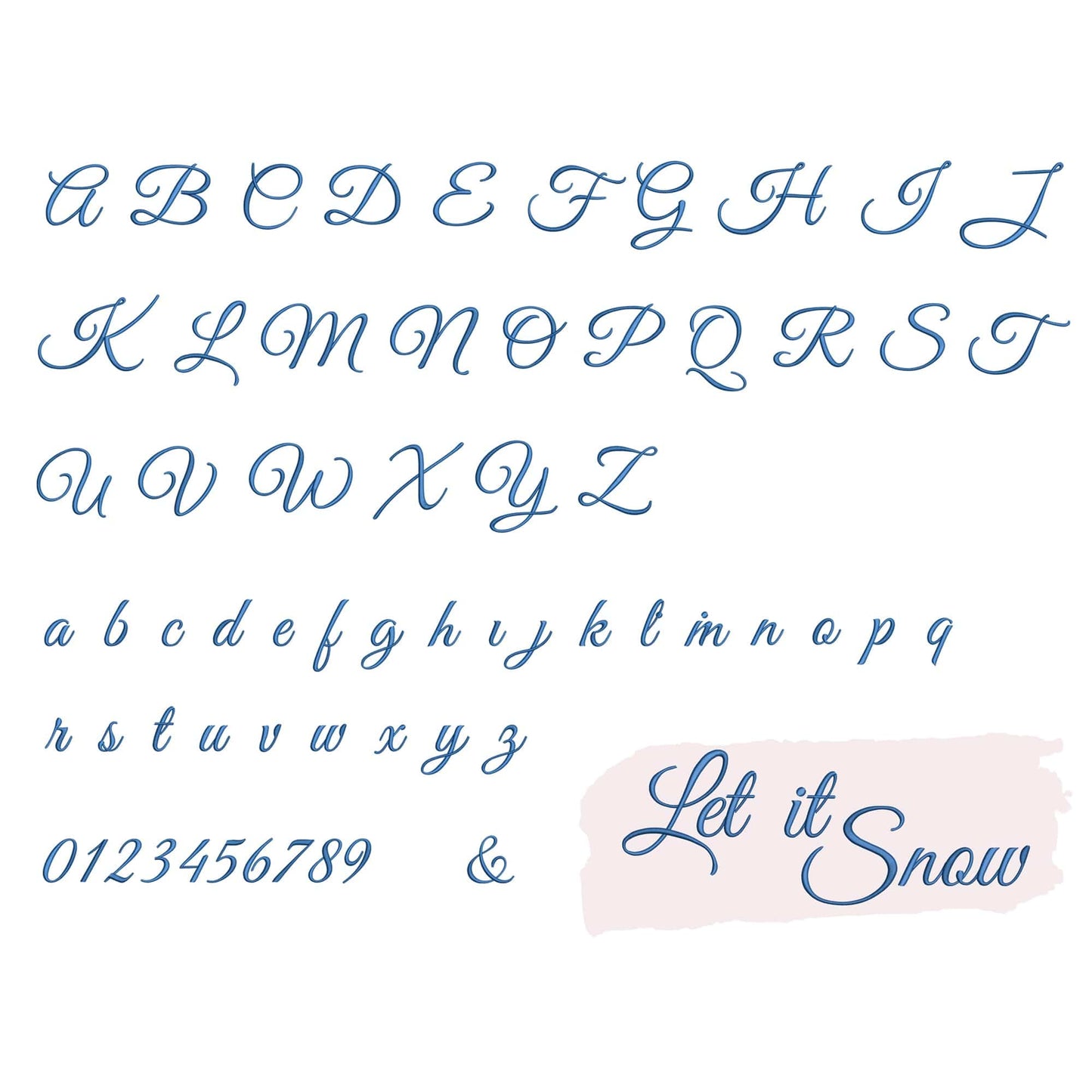 10 Christmas embroidery fonts bundle