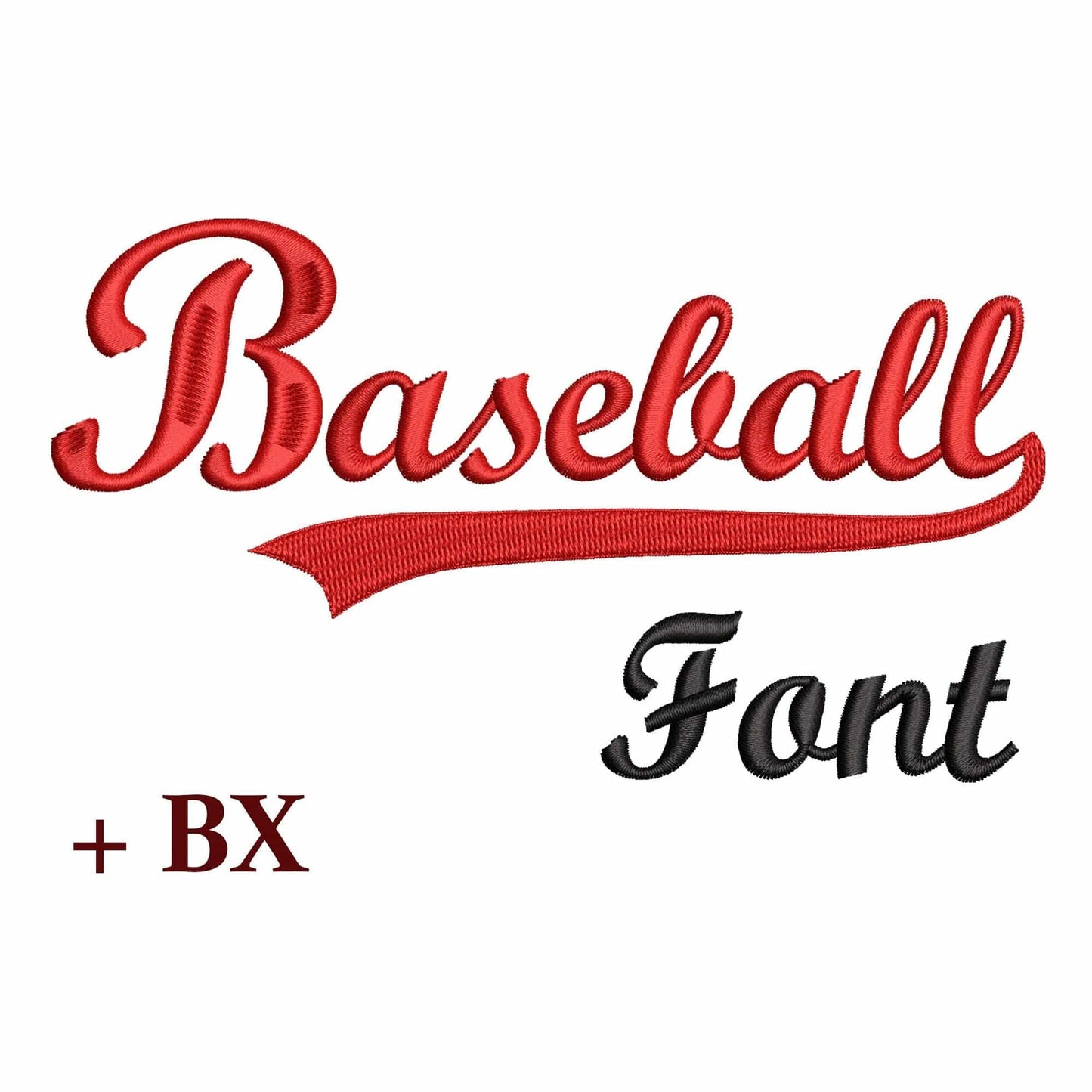 Baseball - Embroidery font
