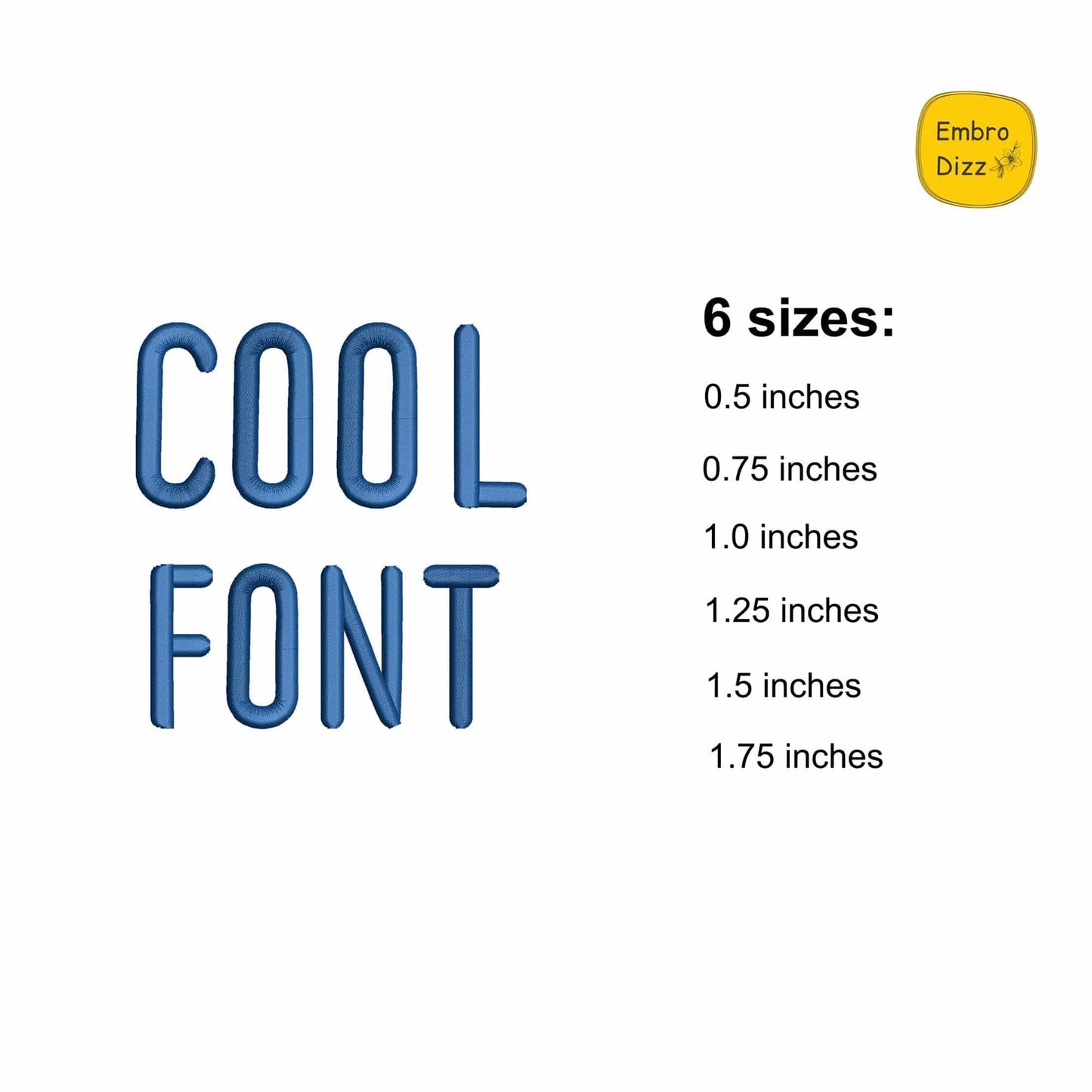 Cool - Mini embroidery font