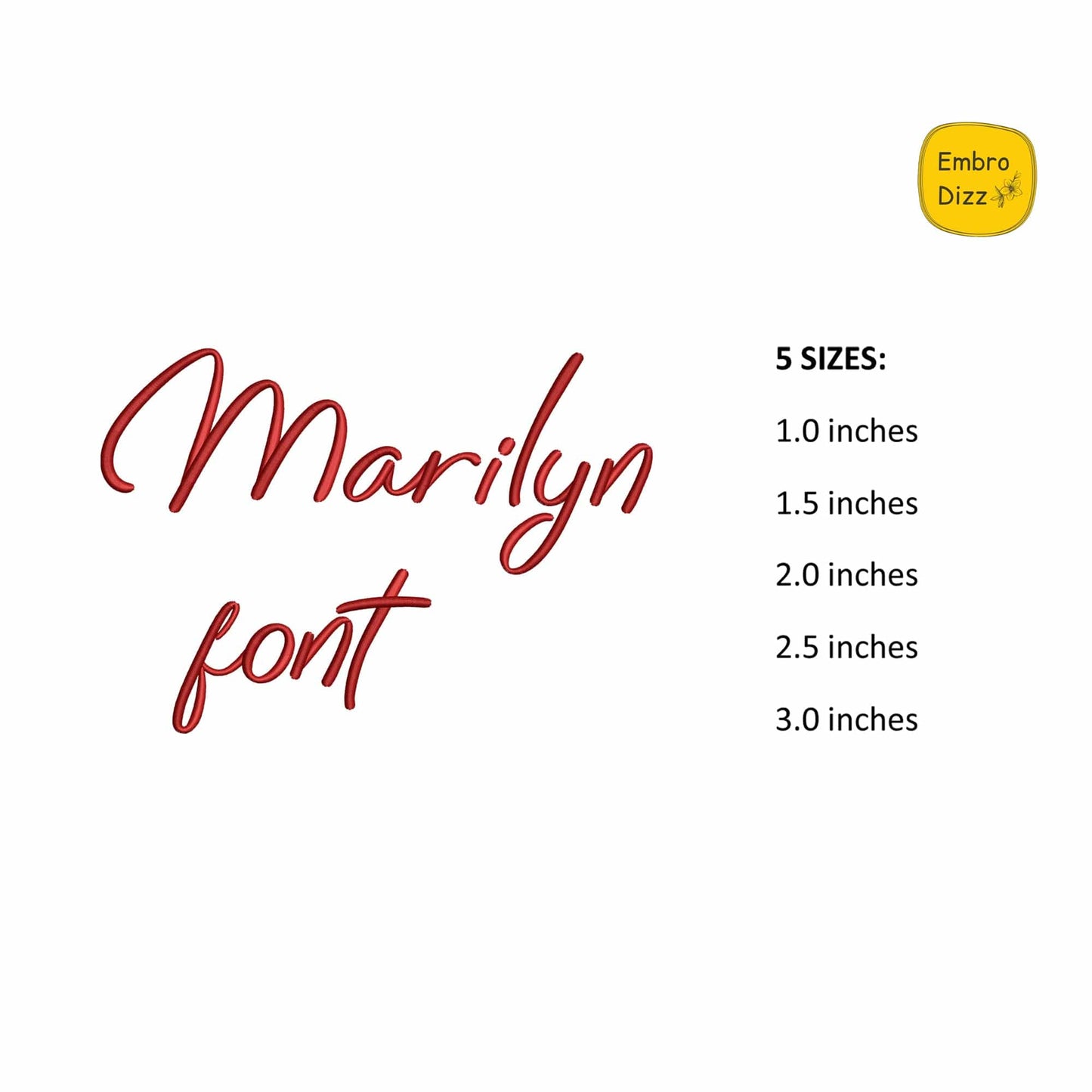 Marilyn - Embroidery font