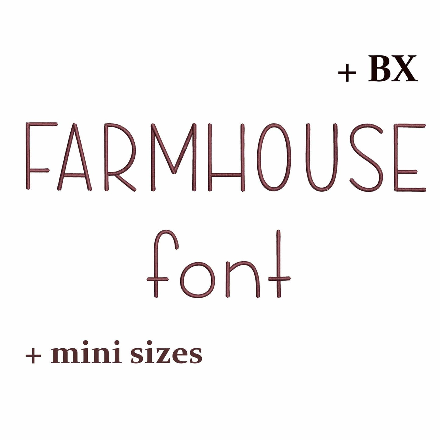 Farmhouse - Mini embroidery font