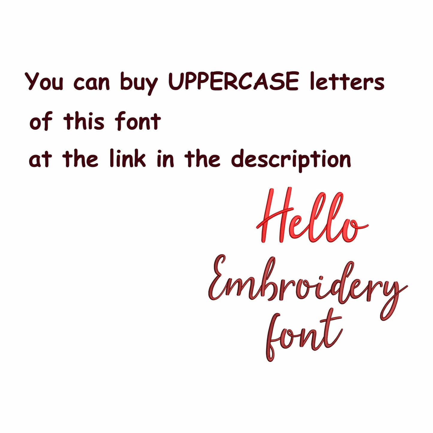 Hello with tails - Embroidery font