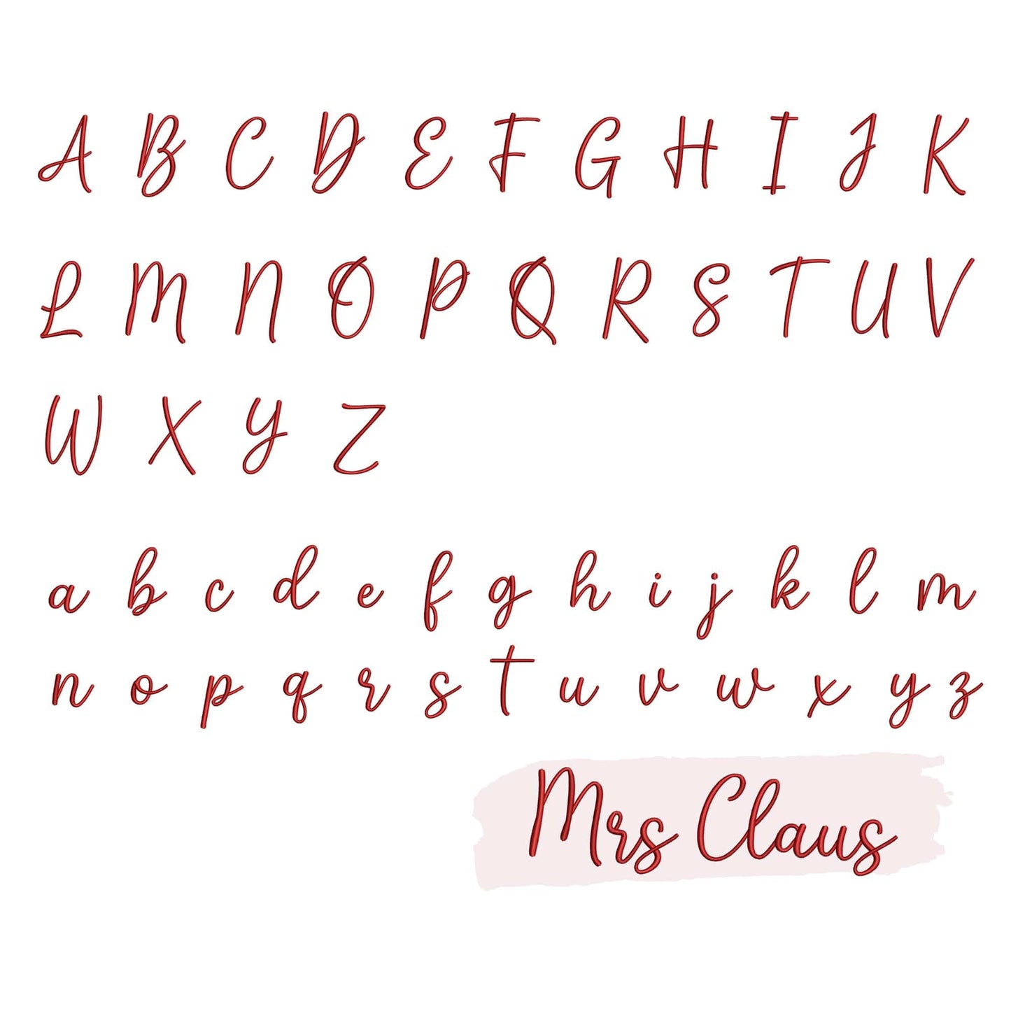10 Christmas embroidery fonts bundle