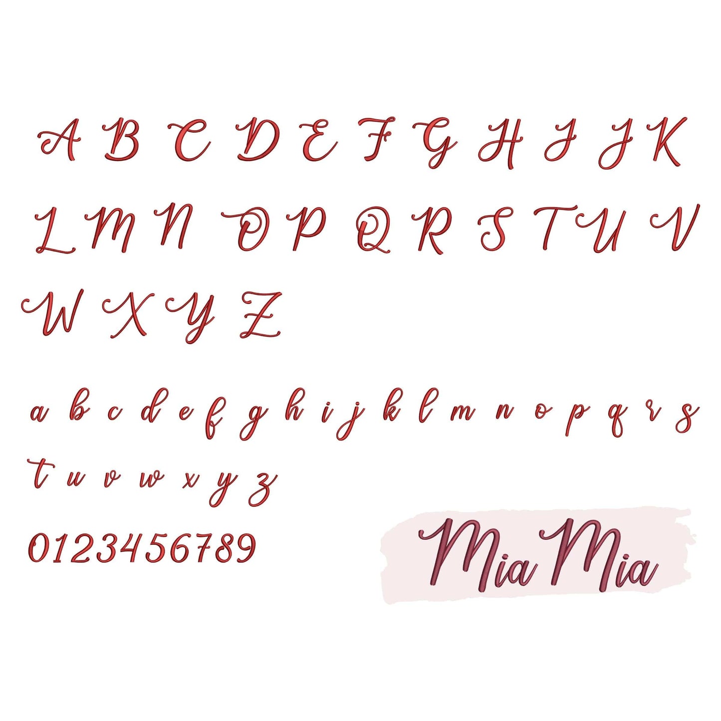 10 Script embroidery fonts bundle