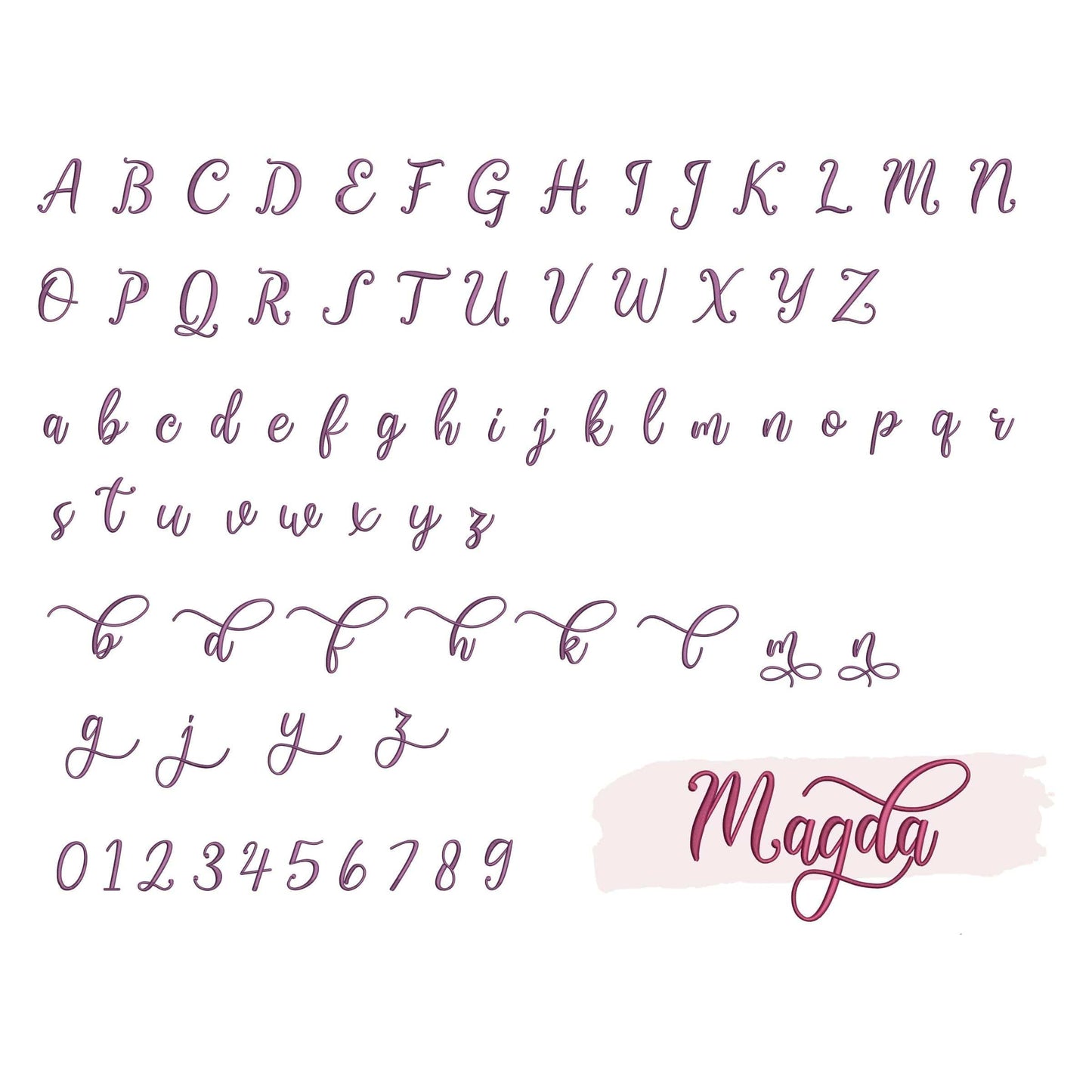 Magda - Embroidery font