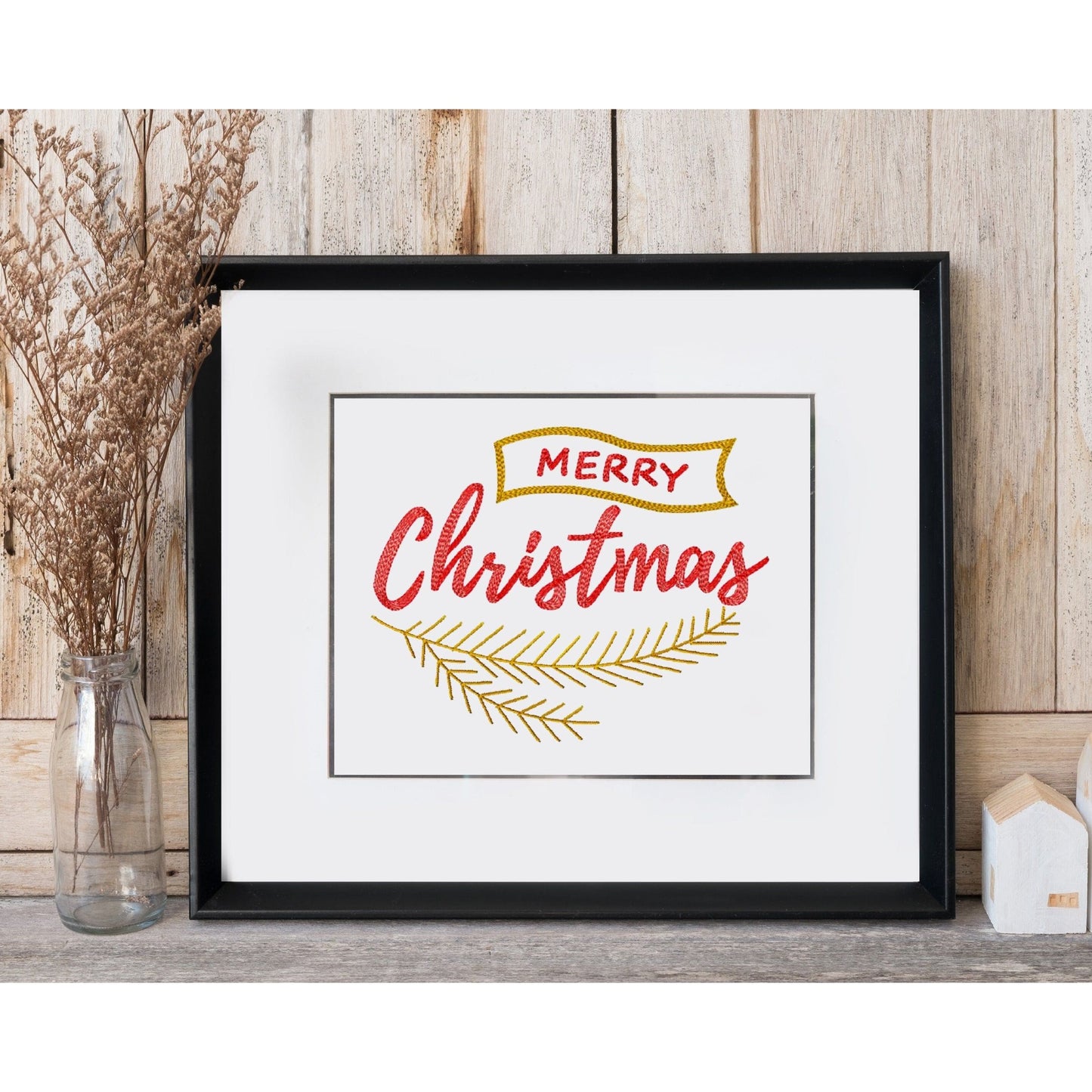 4 Christmas embroidery designs bundle