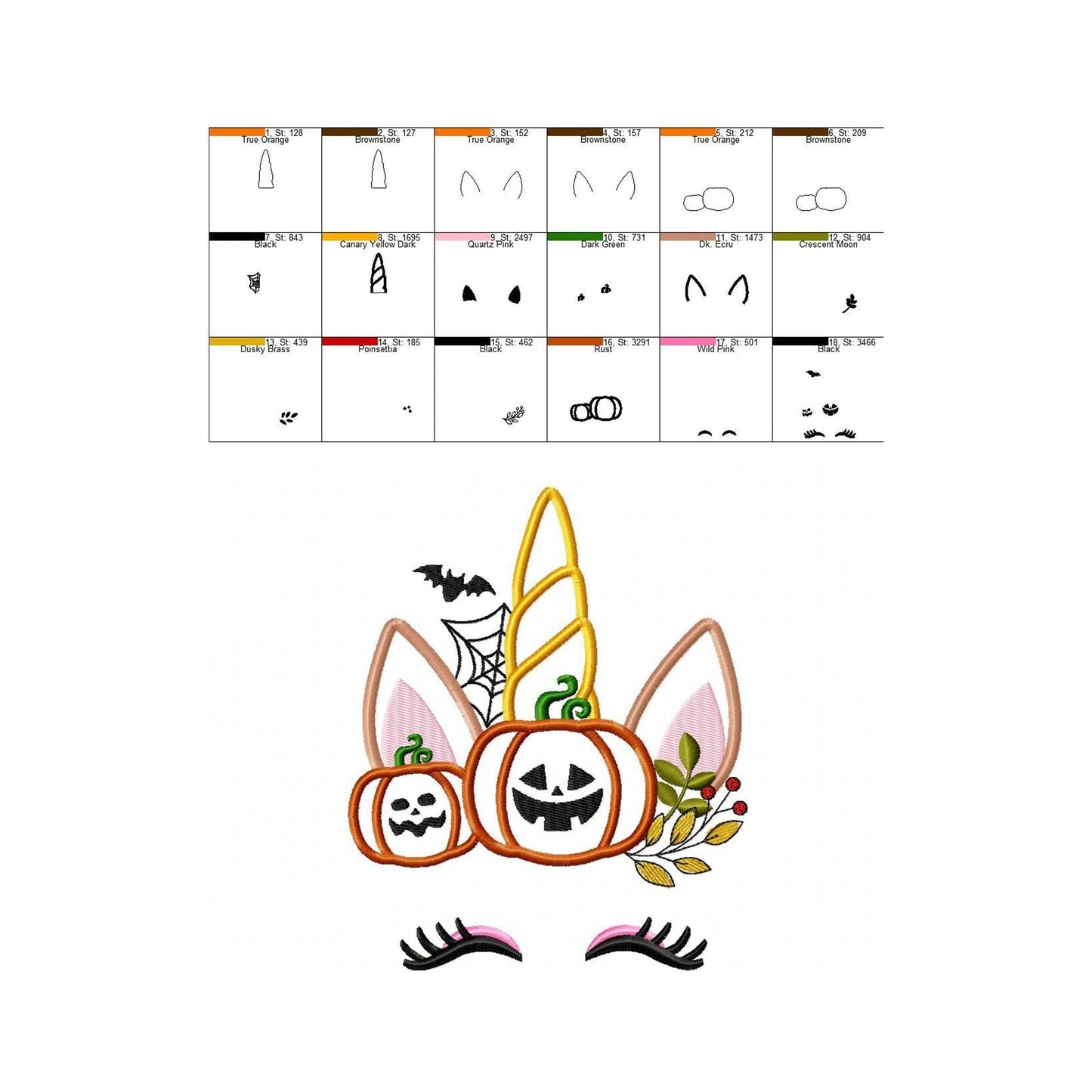 Halloween Unicorn - Embroidery design