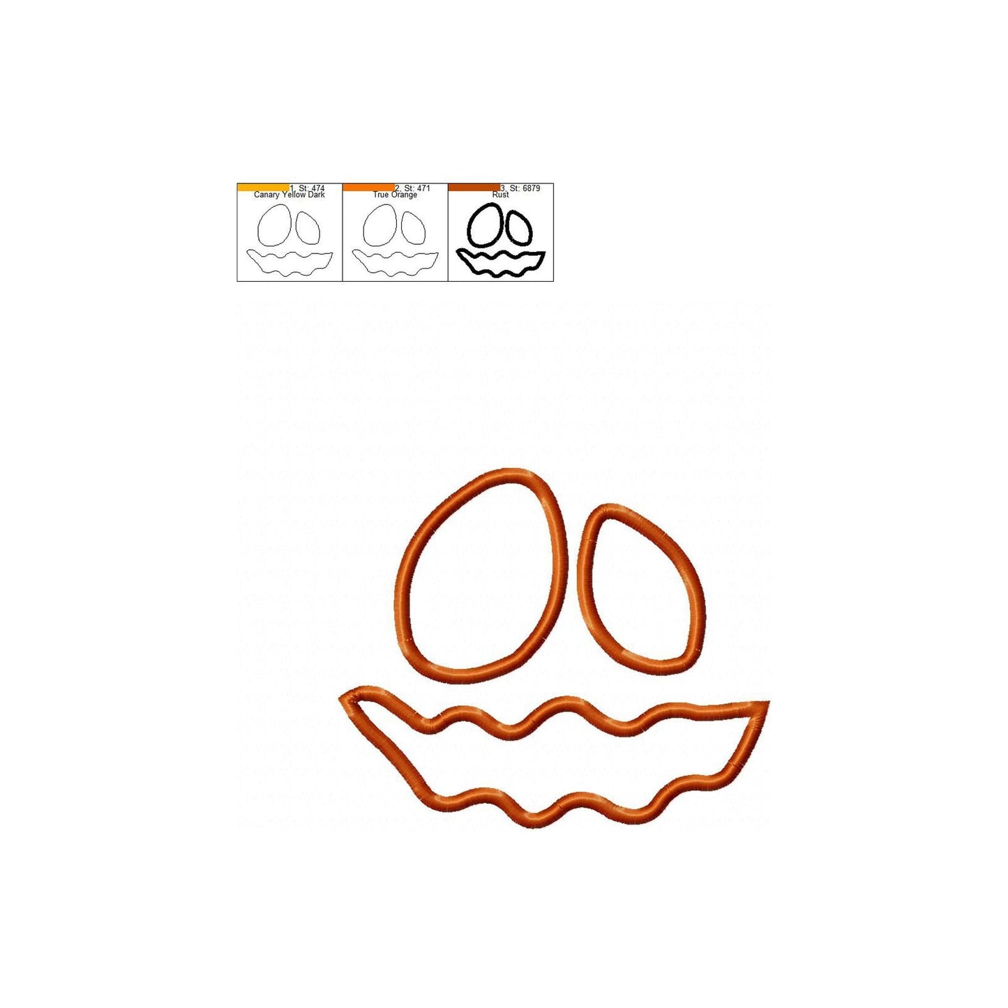 Pumpkin face - Applique design