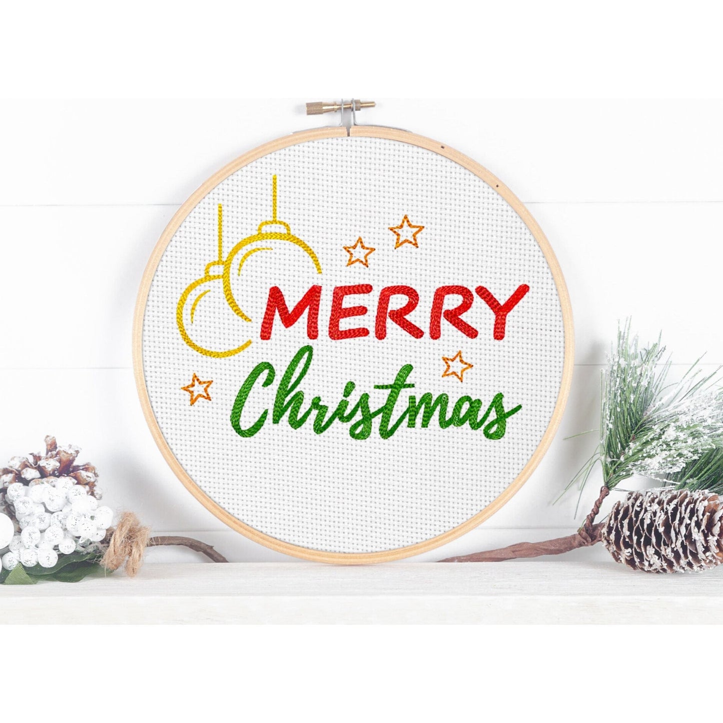 4 Christmas embroidery designs bundle