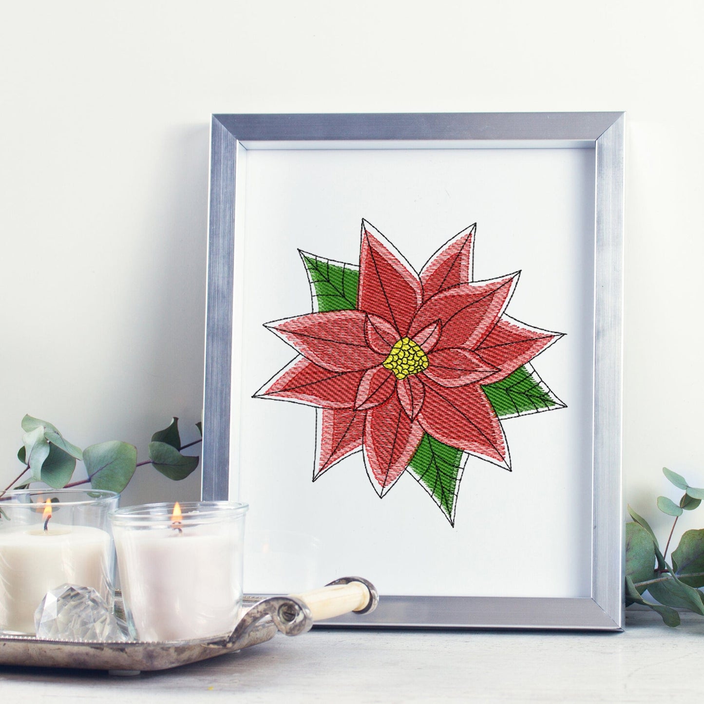 Poinsettia - Embroidery design