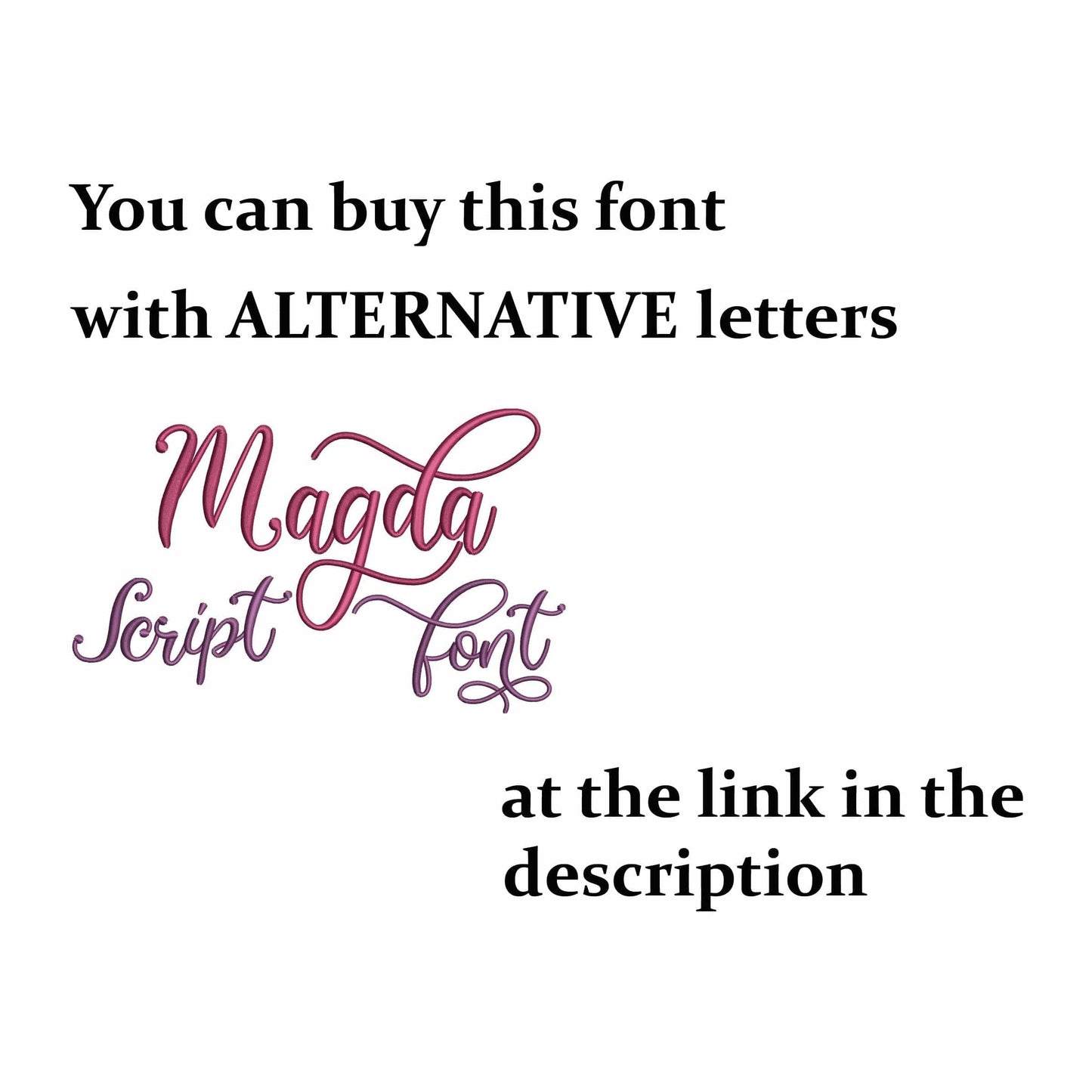 Lovely with tails - Embroidery font