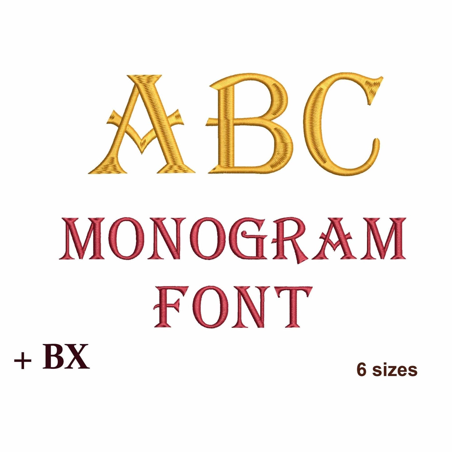 ABC - Monogram Embroidery font