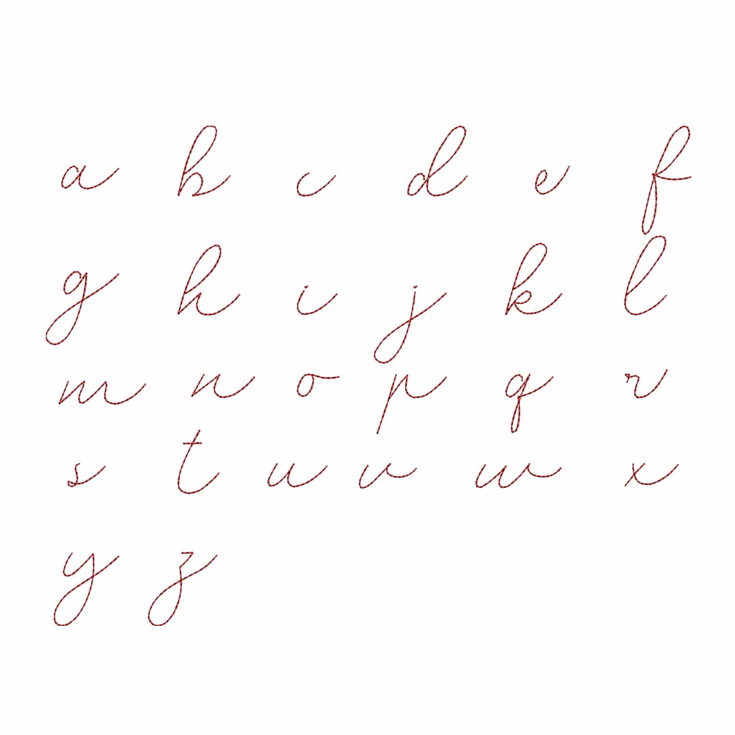 Marlena - Bean stitch Embroidery font