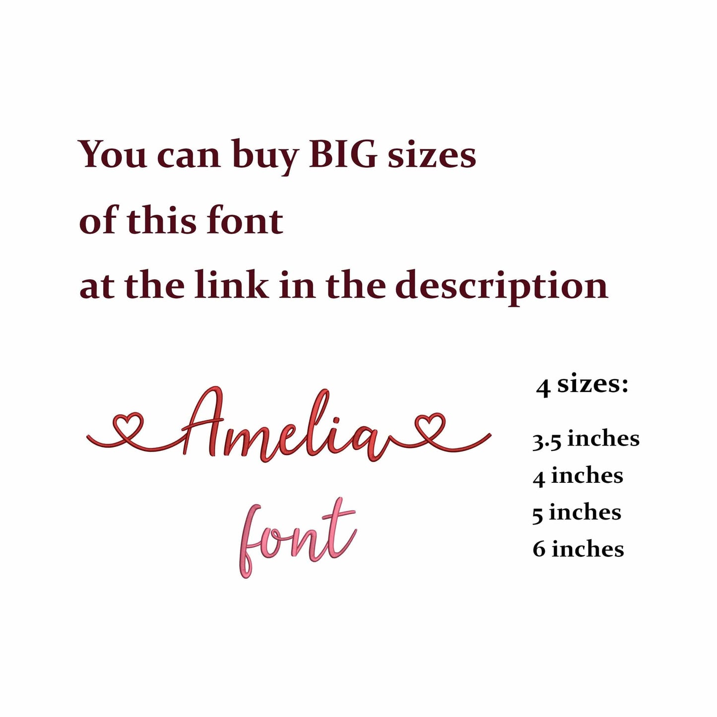 Amelia - Embroidery font
