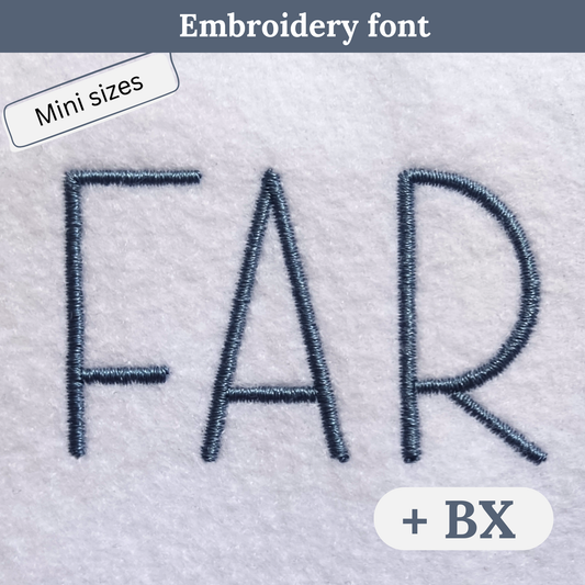 Farmhouse - Mini embroidery font