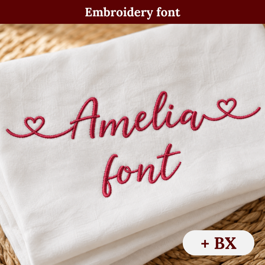 Amelia - Embroidery font