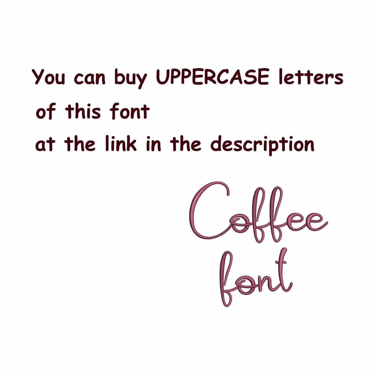 Coffee with tails - Embroidery font