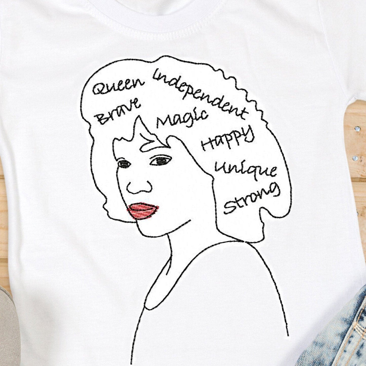 Afro woman - Embroidery design