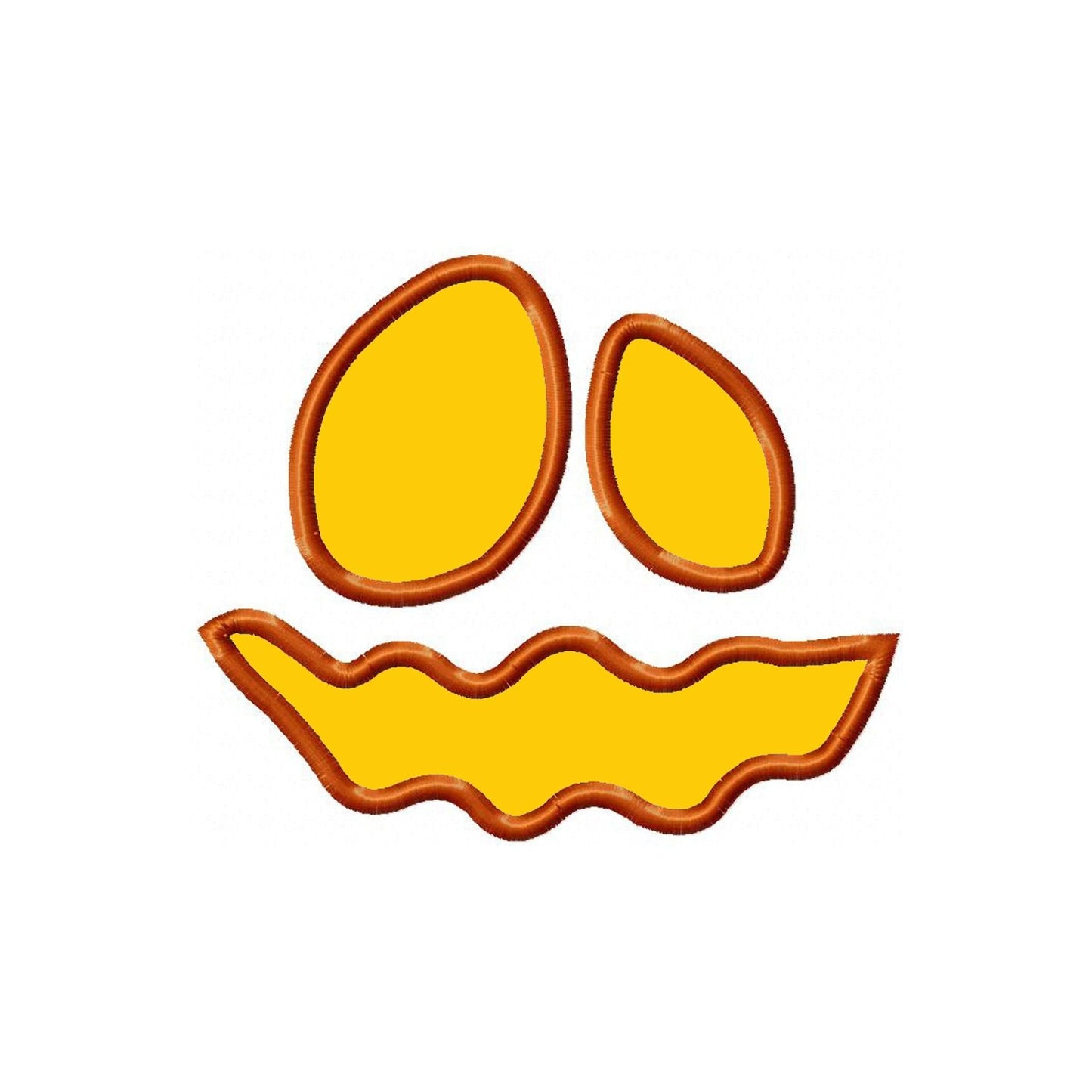 Pumpkin face - Applique design