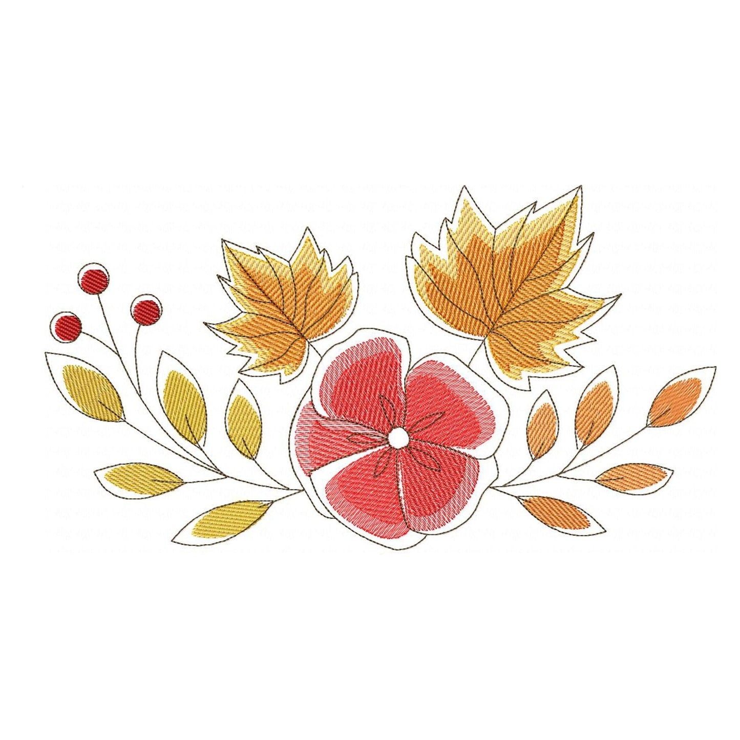 Autumn leaves - Embroidery design