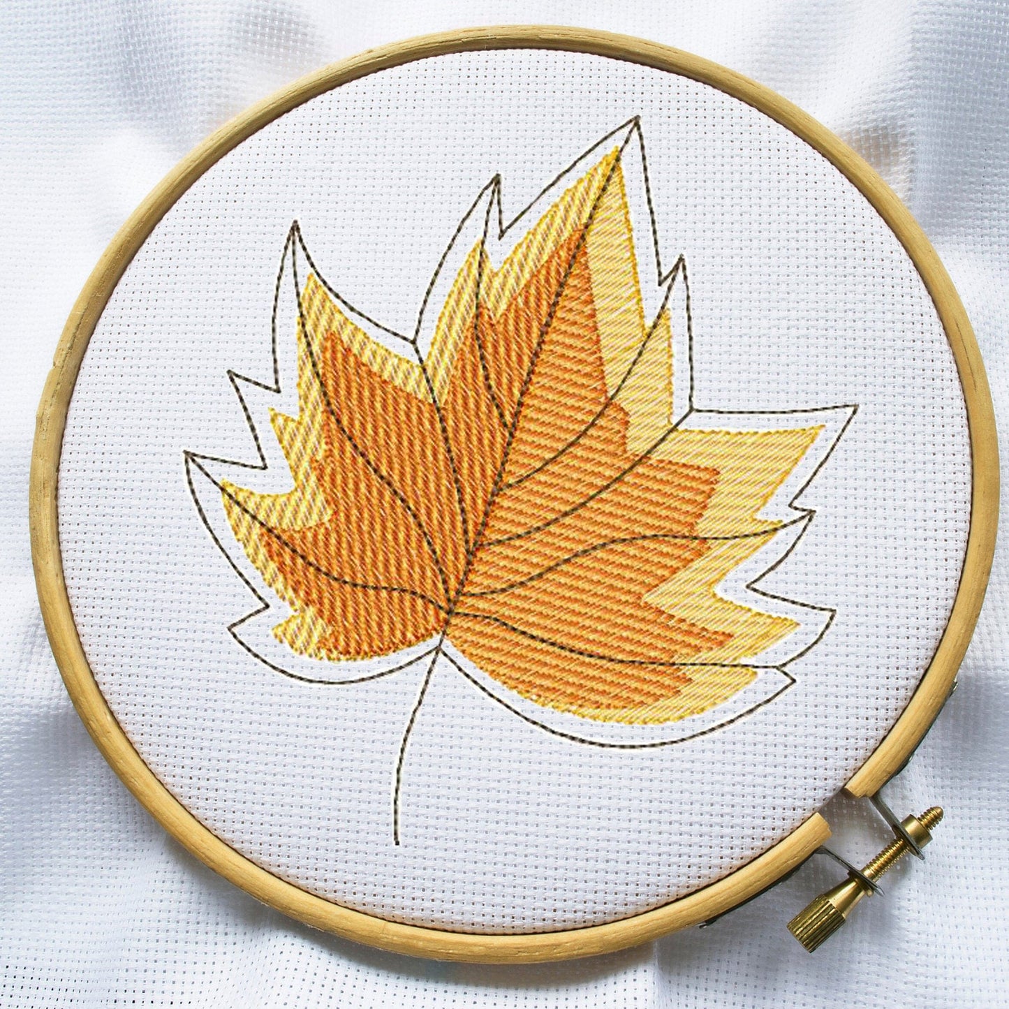 Autumn leaf - Embroidery design