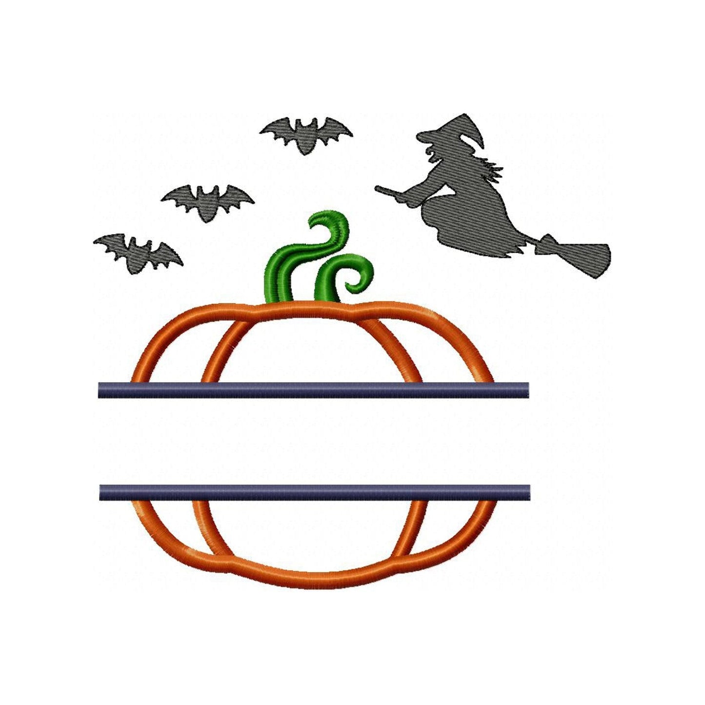 Pumpkin Monogram - Applique embroidery design
