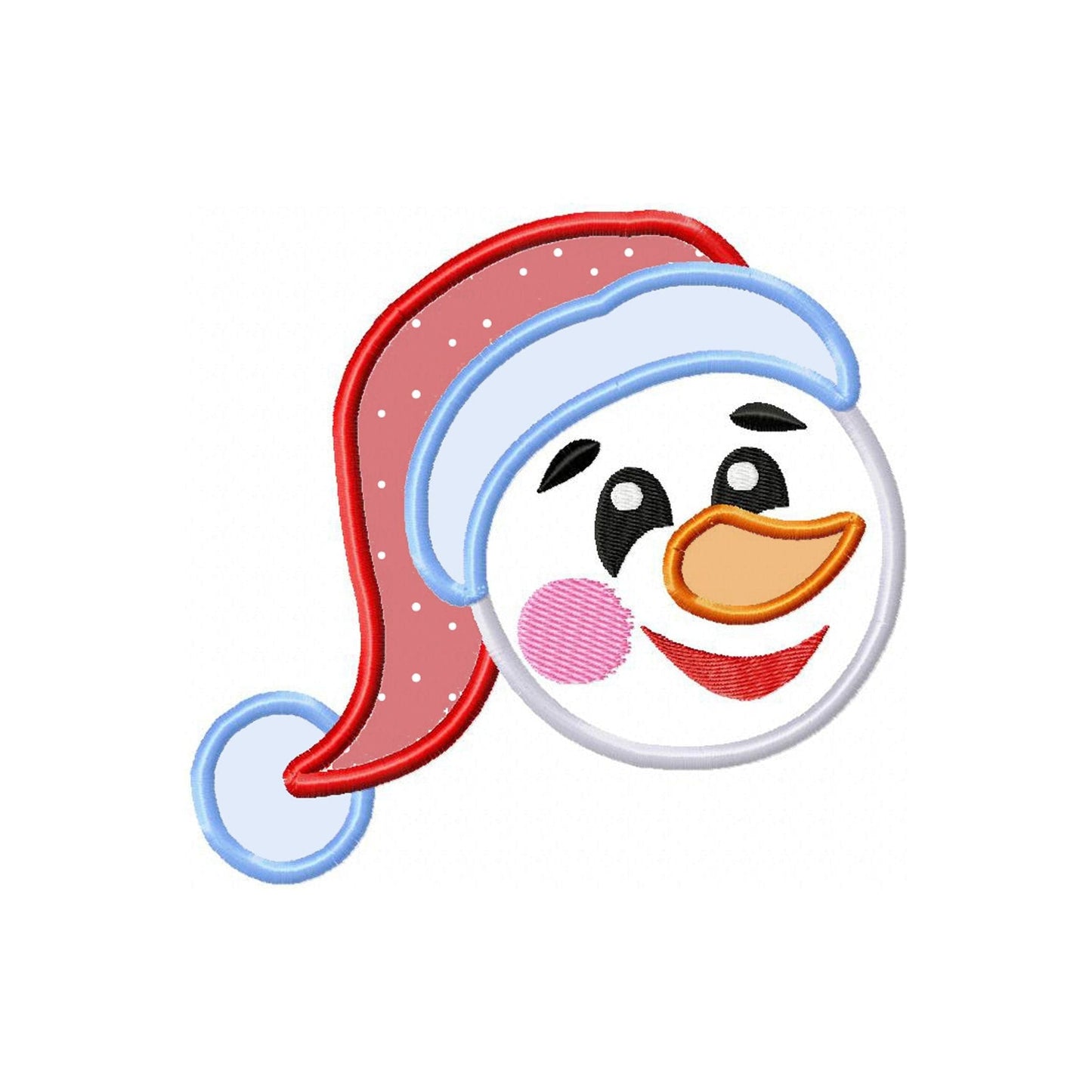 Snowman - Applique embroidery design