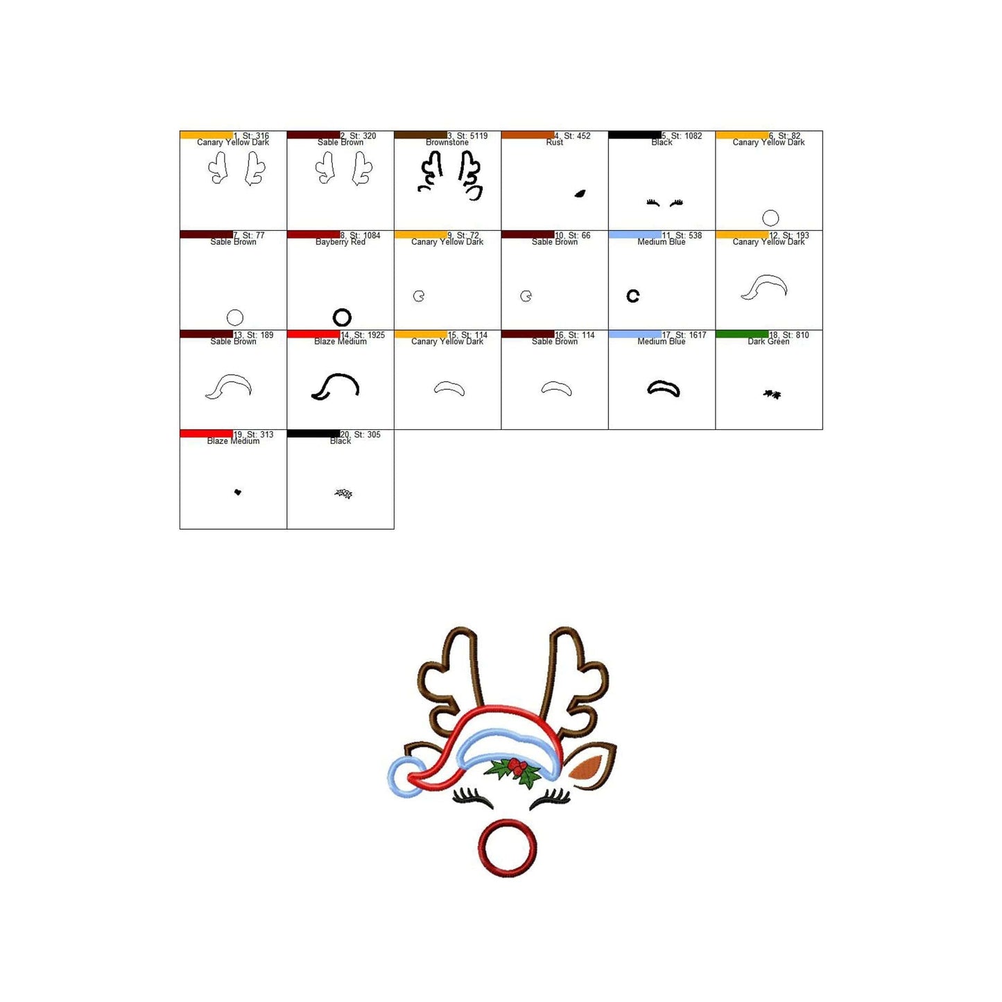 Reindeer - Applique design