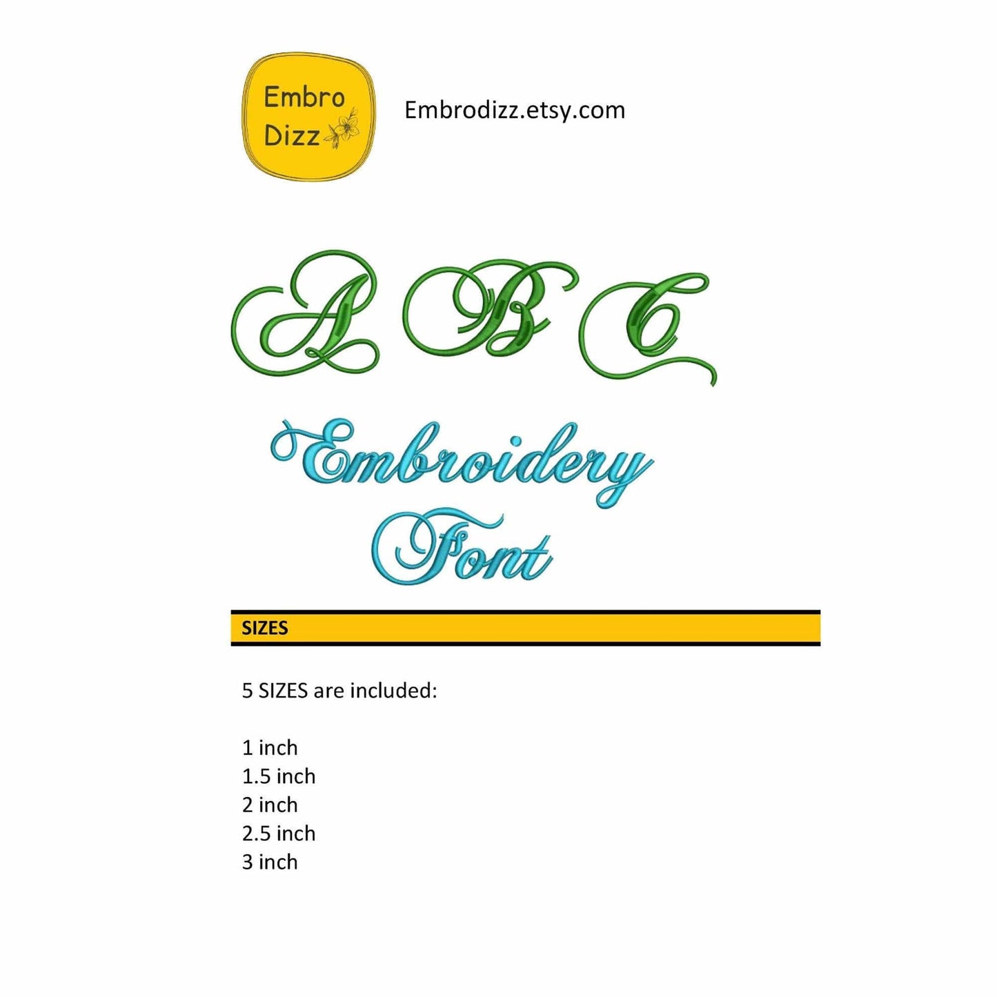 ABC - Embroidery font
