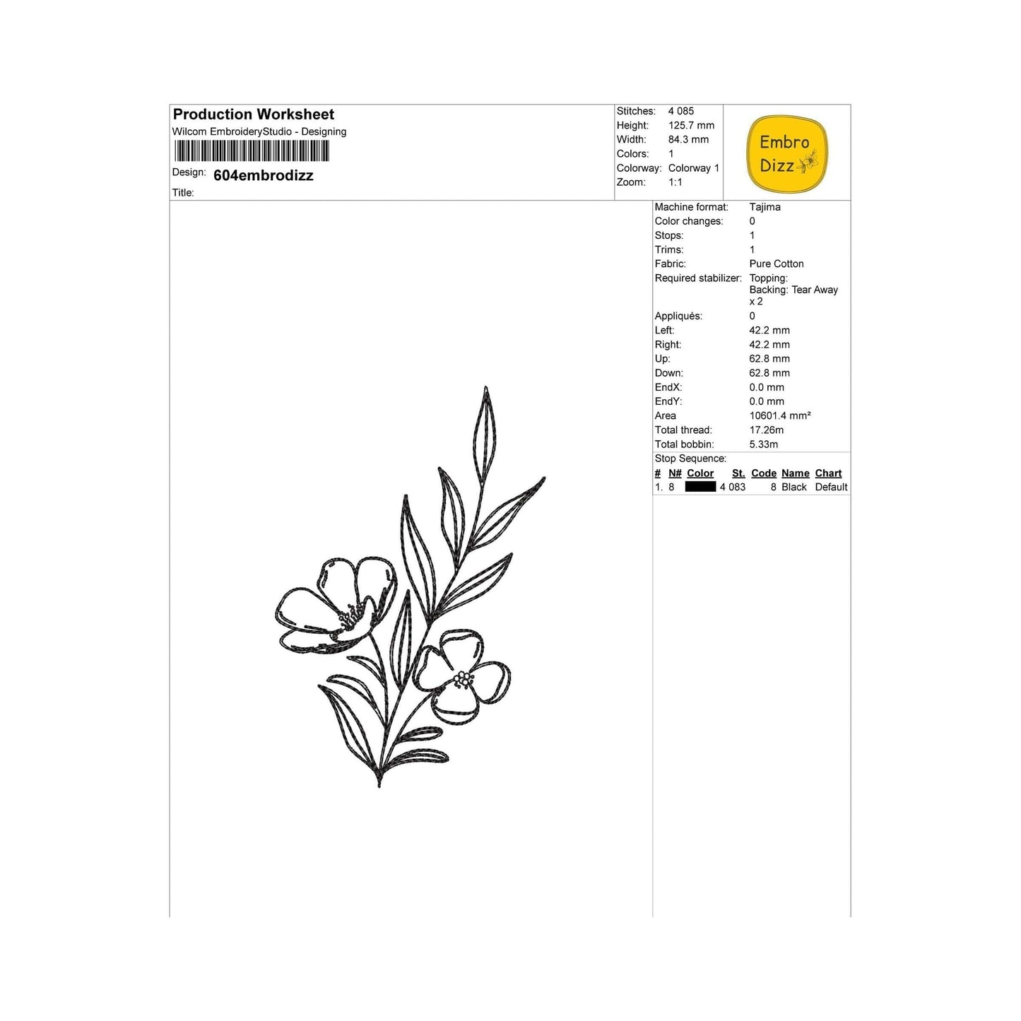 Flower - Embroidery design