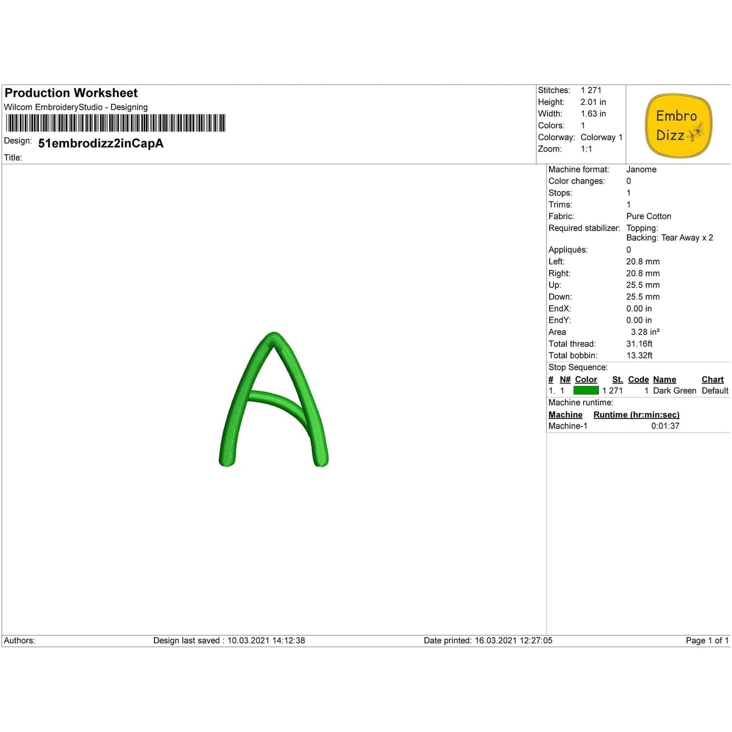 Basilik - Mini embroidery font