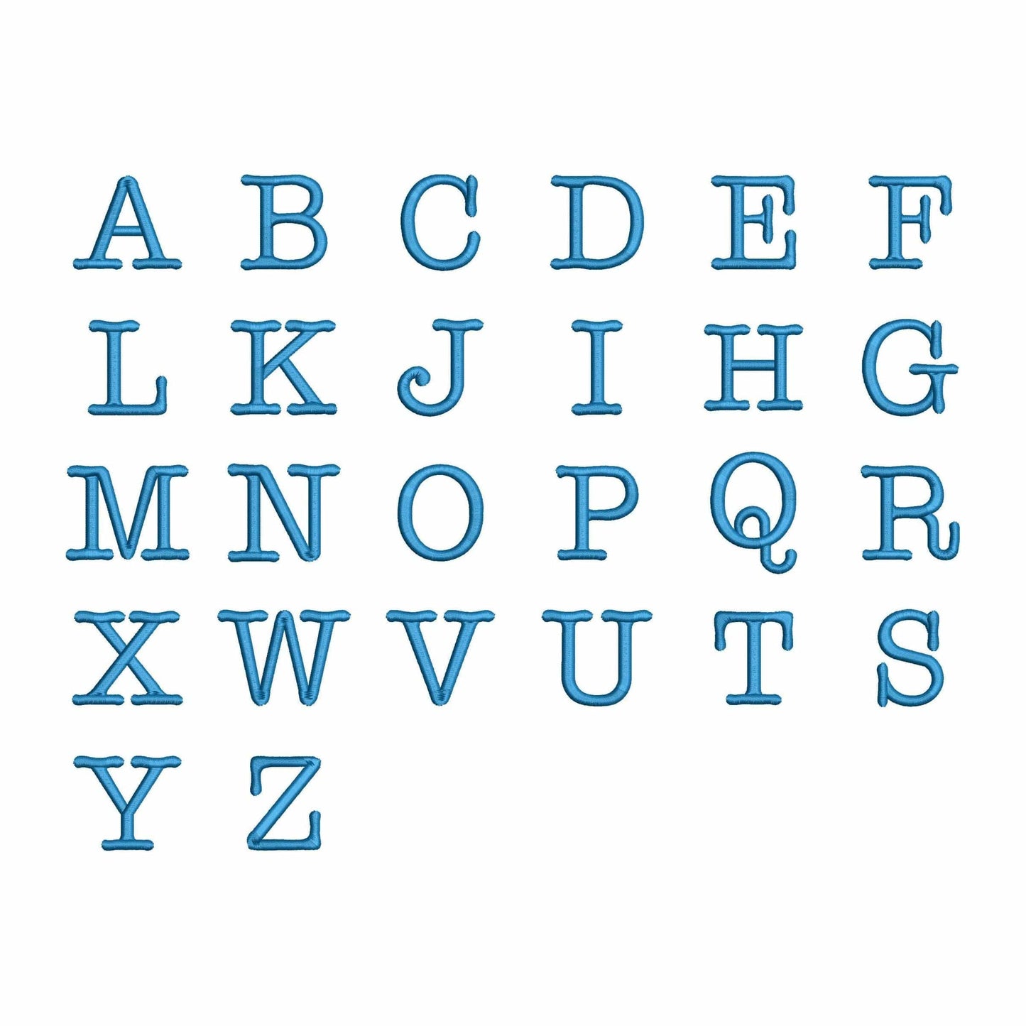 Literary - Embroidery font