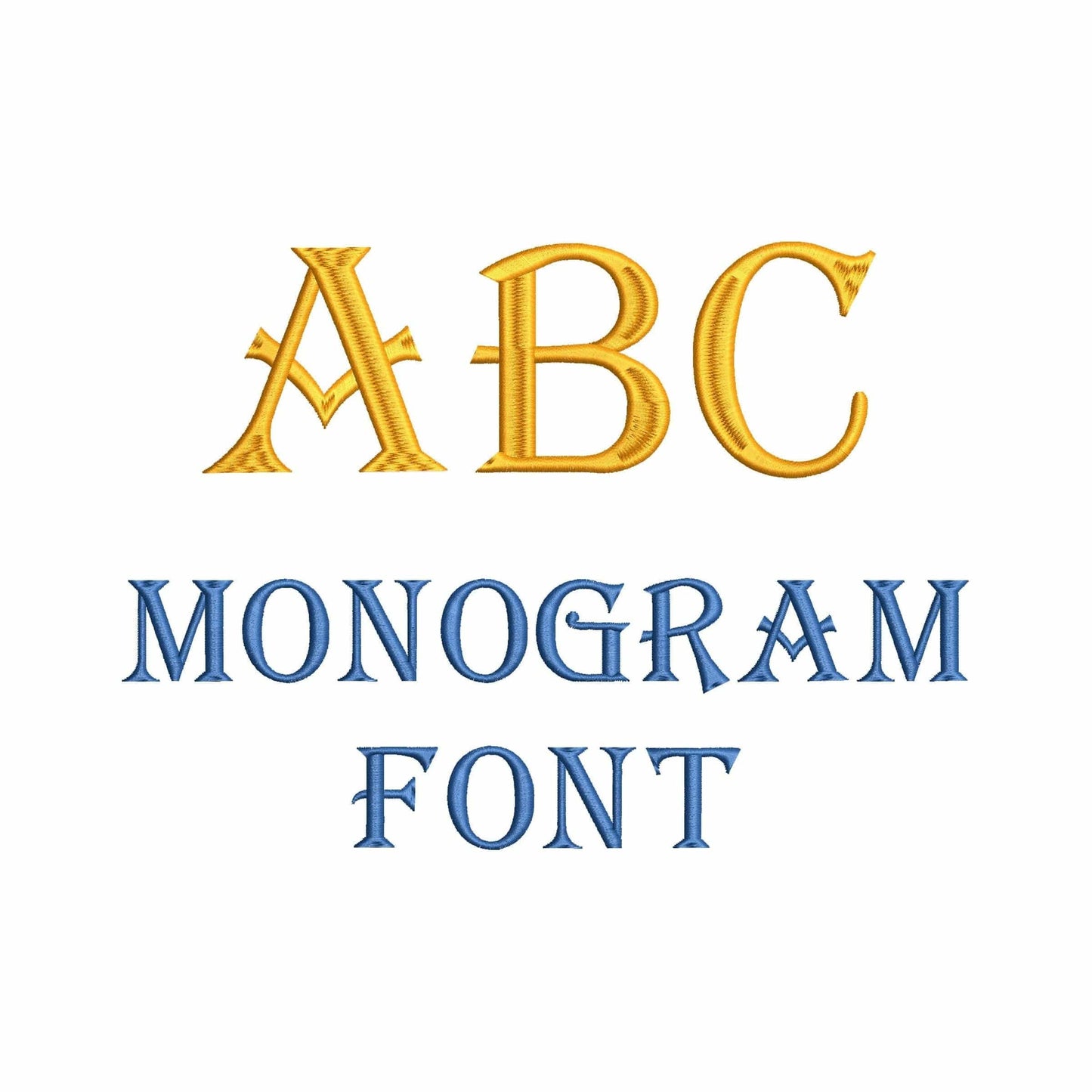 ABC - Monogram Embroidery font