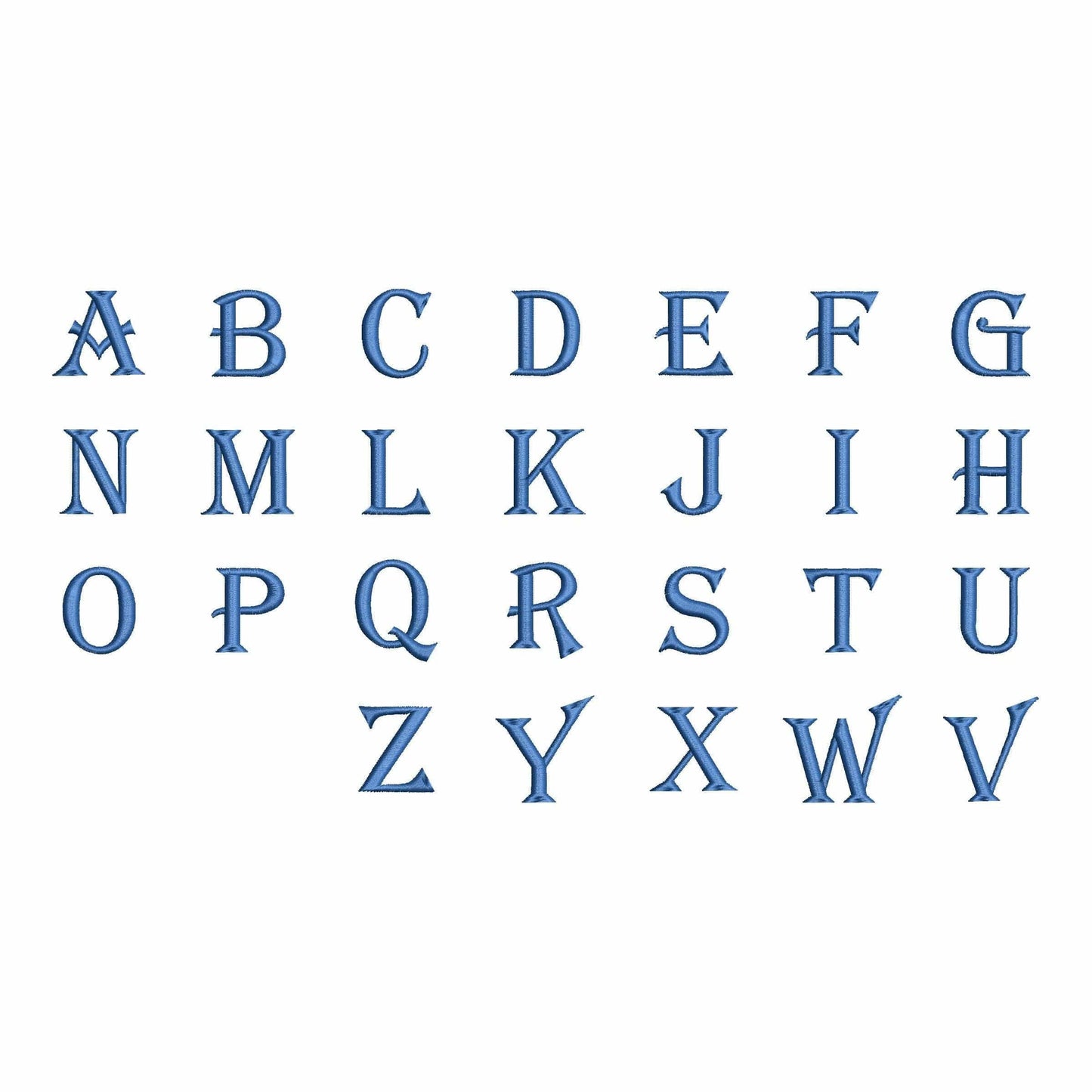 ABC - Monogram Embroidery font